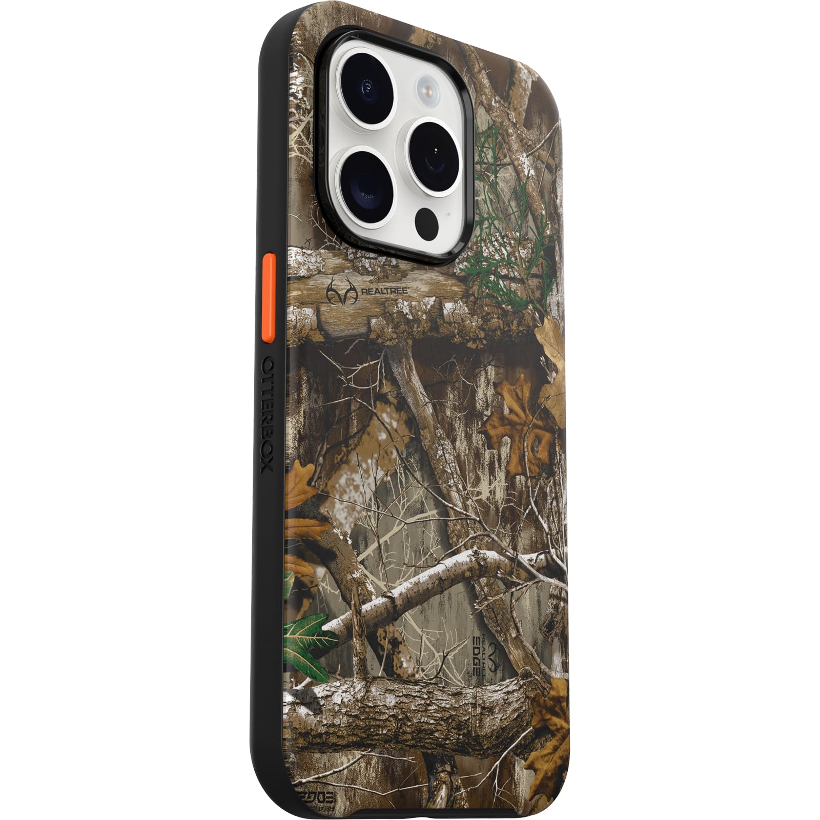 Otterbox Iphone 15 Pro (Only) Symmetry Series Case   Realtree Edge (Orange/Camo), Snaps To Magsafe, Ultra Sleek, Raised Edges Pr