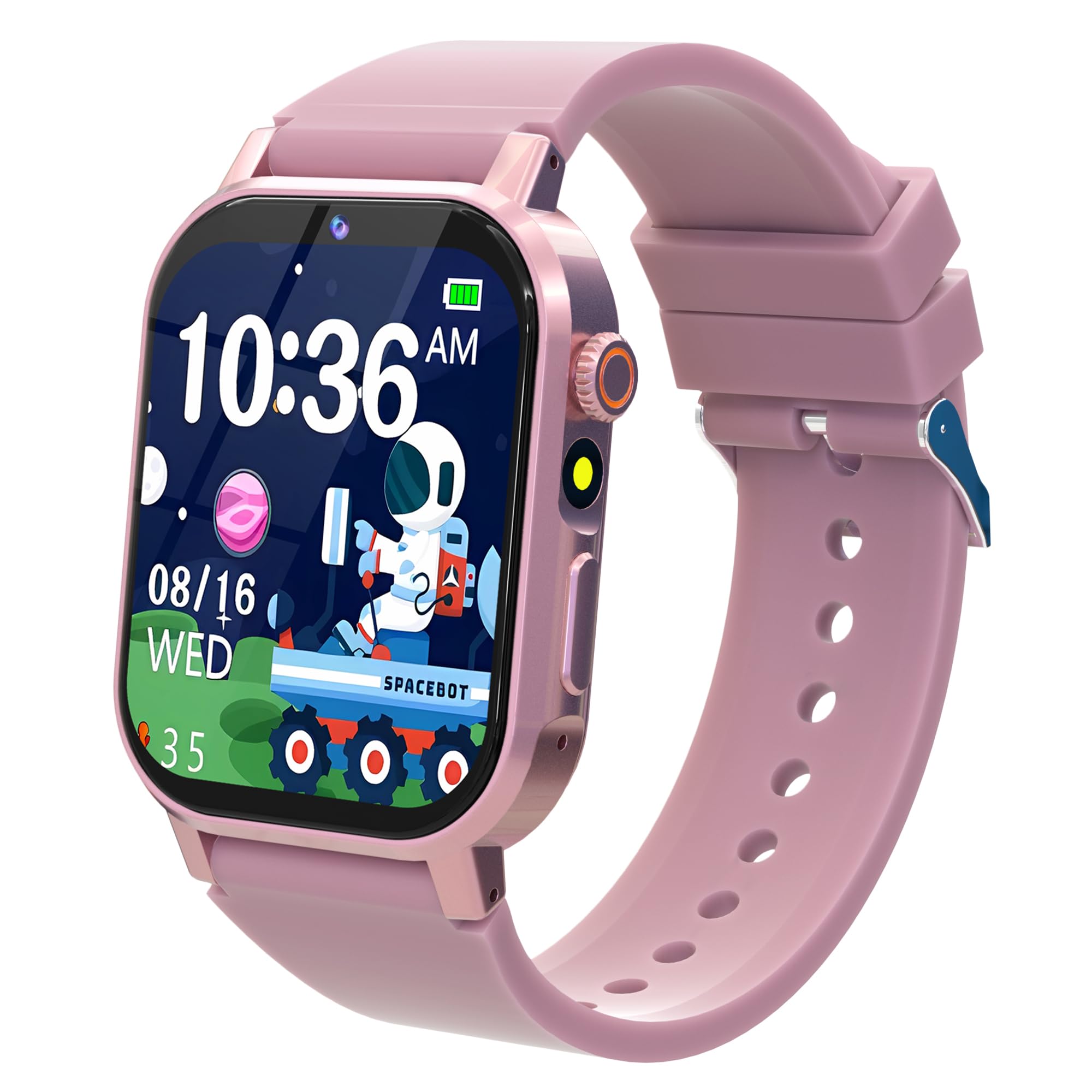 Kids Smart Watch Gifts For Girls Age 4-12, 32 Games Hd Touch Screen Kids Watch With Camera Video Music Sports Pedometer Flashlig