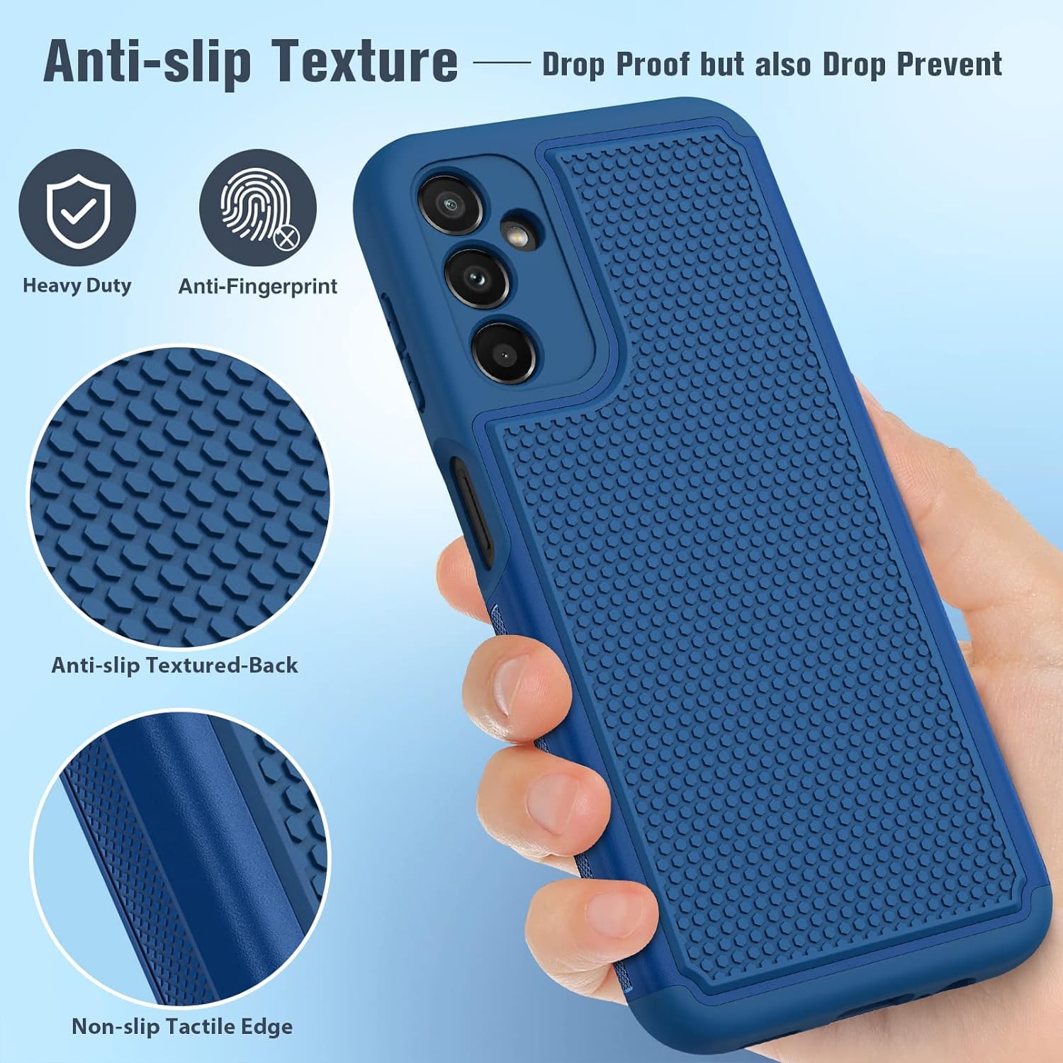Fntcase Dual Layer Protective Case For Samsung Galaxy A14 5G   Shockproof Rugged Military Protection With Non Slip Textured Back