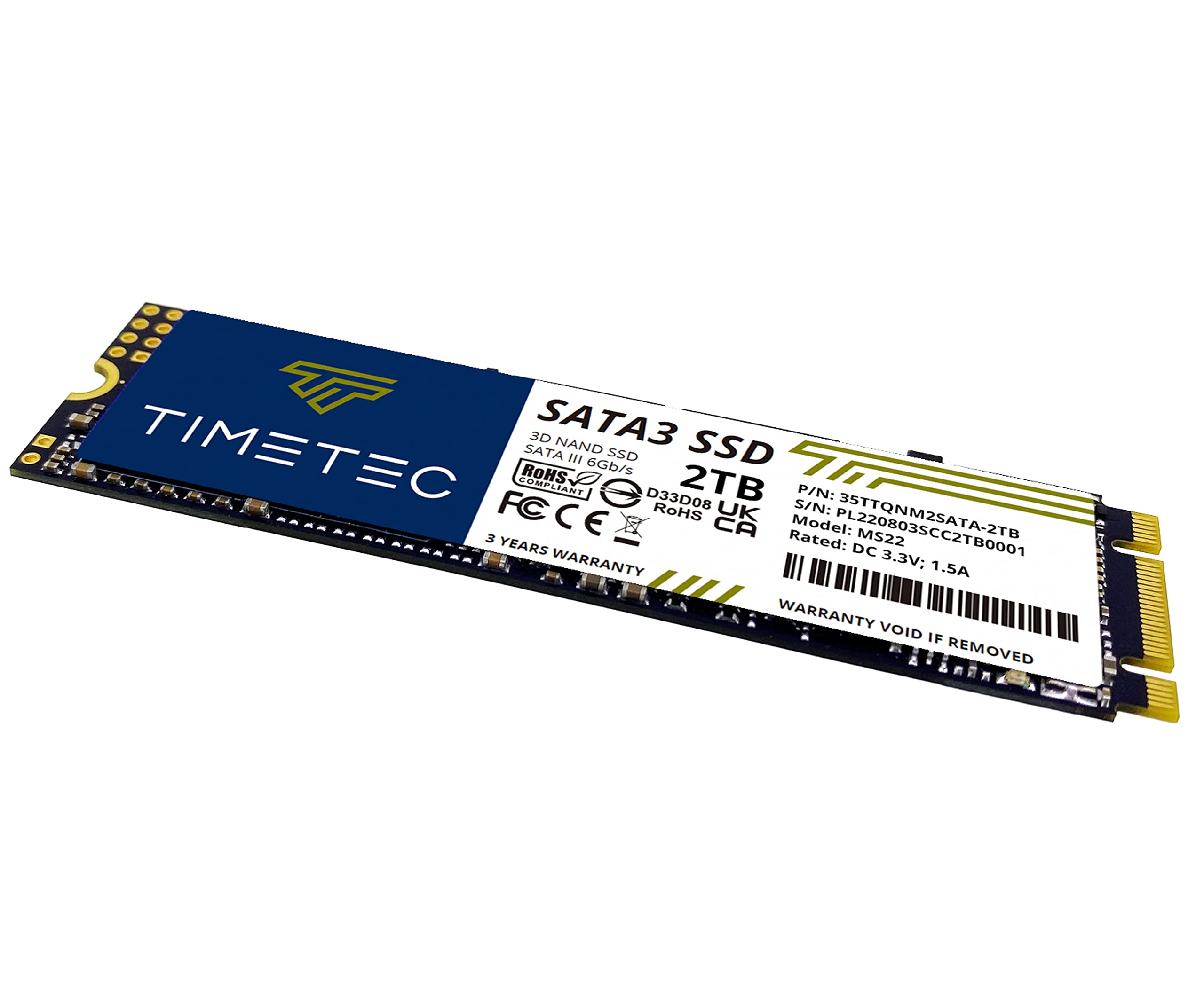 Timetec 2Tb Ssd 3D Nand Qlc Sata Iii 6Gb/S M.2 2280 Ngff Read Speed Up To 550Mb/S Slc Cache Performance Boost Internal Solid State Drive For Pc Computer Laptop And Desktop (2Tb)