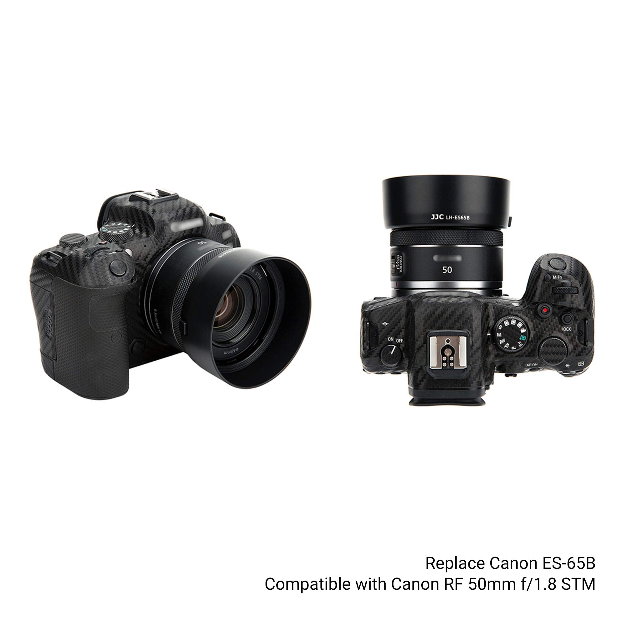 Rf 50Mm Lens Hood Shade For Canon Rf 50Mm F/1.8 Stm Lens Replaces Canon Es 65B Hood With Original Design On Canon Eos R100 R50 R