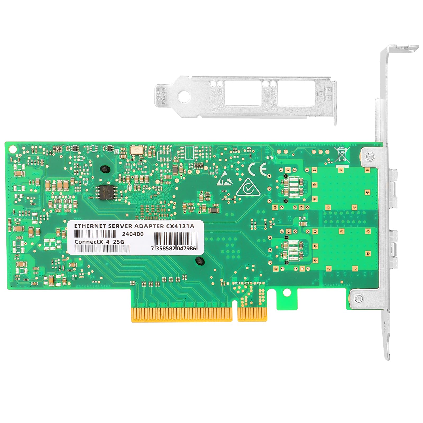 Vogzone 25Gbe Nic Network Card For Vg Mcx4121A Acat With Mellanox Connectx 4 Lx Chipset Ethernet Server Adapter Pcie 3.0 X8 2*Sf