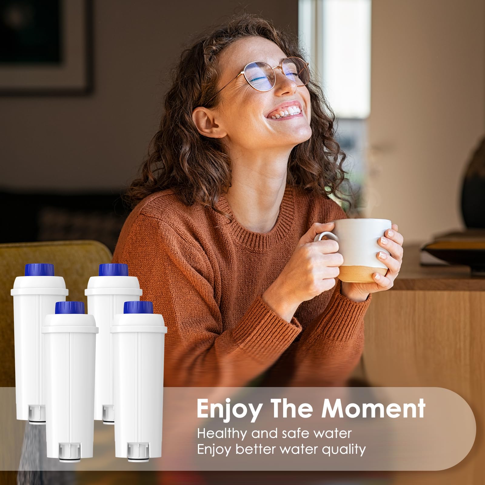 Dlsc002 Water Filter Replacement Compatible With Delonghi Coffee Machines Activated Carbon Softener For Delonghi 5513292811 Eca