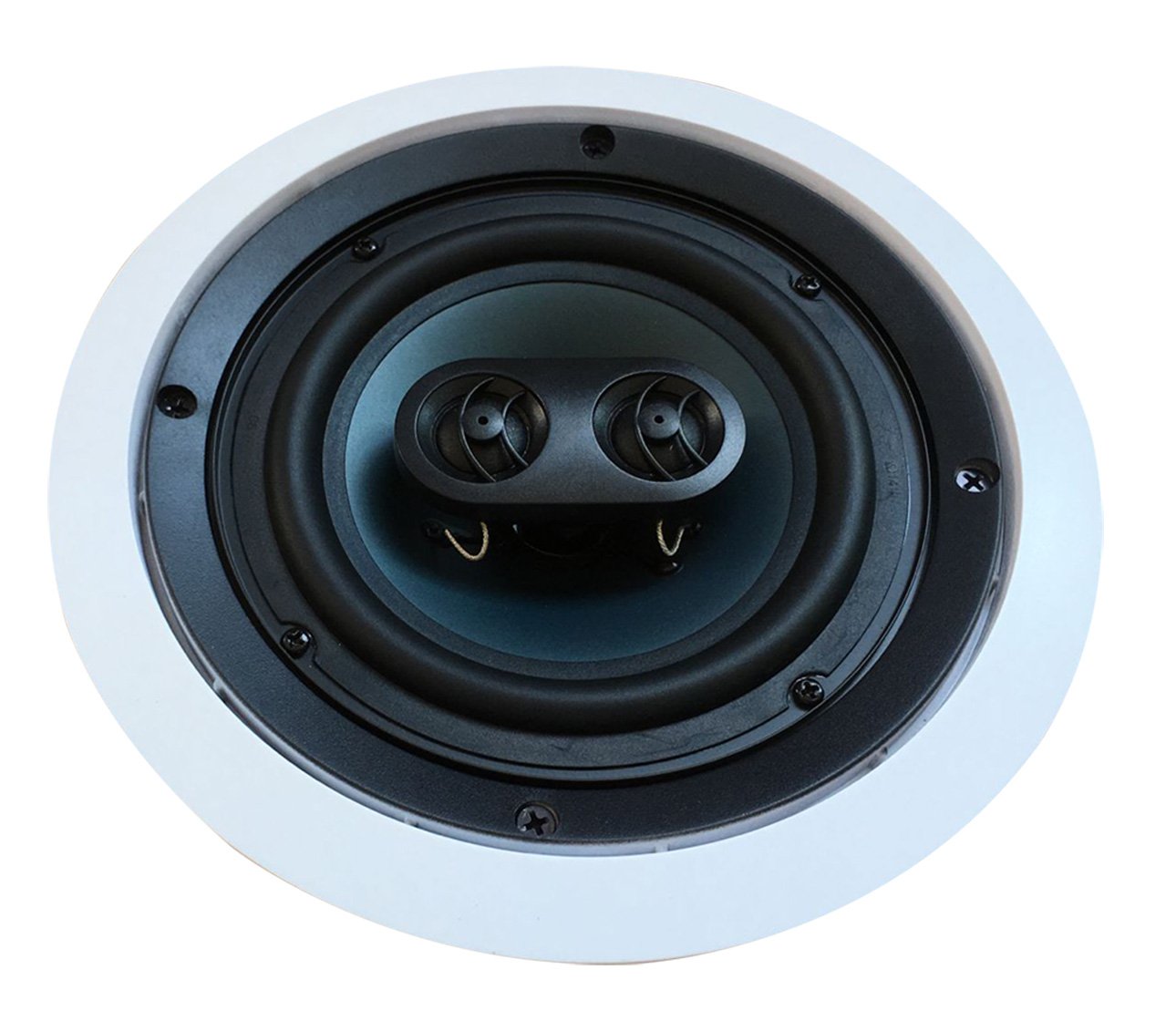 652S2C Silver Ticket In Wall In Ceiling Speaker With Pivoting Tweeter (2 Channel Stereo 6.5 Inch In Ceiling) 9.4 Inch Overall Si