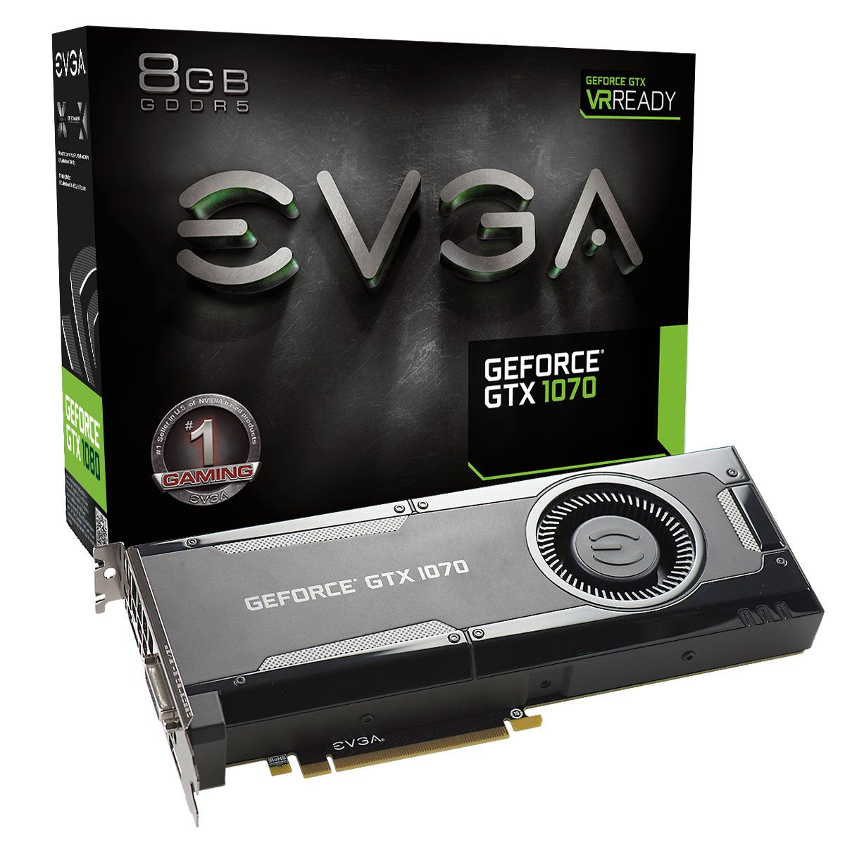 Evga Geforce Gtx 1070 Gaming, 8Gb Gddr5, Dx12 Osd Support (Pxoc) Graphics Card 08G P4 5170 Kr