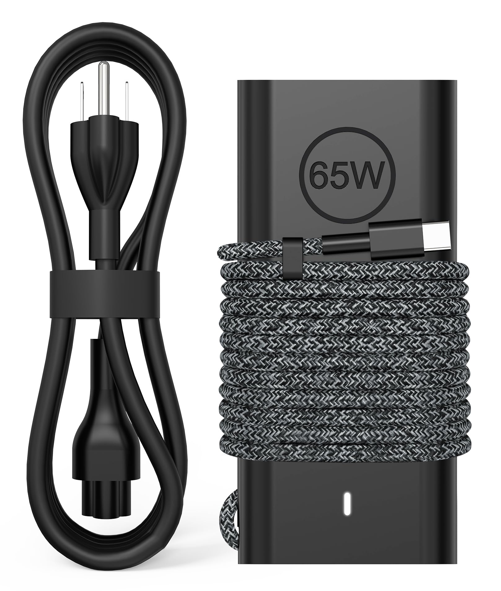 2025 Newest Slim 65W 60W Usb C Laptop Charger Replacement For Dell Latitude Xps Chromebook Computer Fast Charging Type C Ac Adapter Power Cord Supply