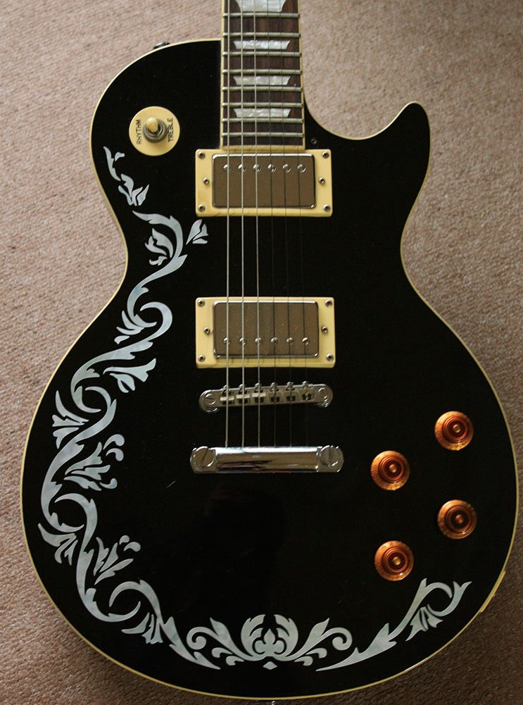 Jockomo Cowboy Fancy Vine Wt Guitar Bass Inlay Sticker