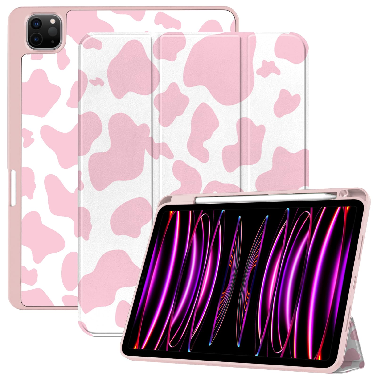 Deokke Compatible With Ipad Pro 11 Inch Case,4Th/3Rd/2Nd/1St Gen(2022/2021/2020/2018) With Pencil Holder Tpu Back Case,Auto Slee