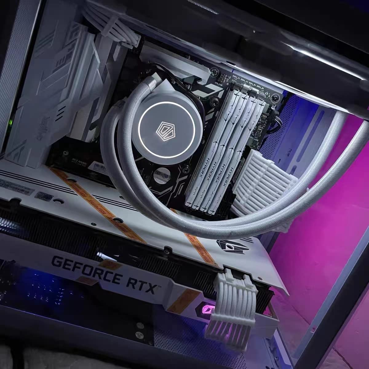 Abno1 Psu Cable Extension Kit 30Cm Length With Cable Combs 1X24Pin/1X8Pin(4+4) Eps/2X8Pin(6P+2P) Pci E/Pc Sleeved Cable For Atx