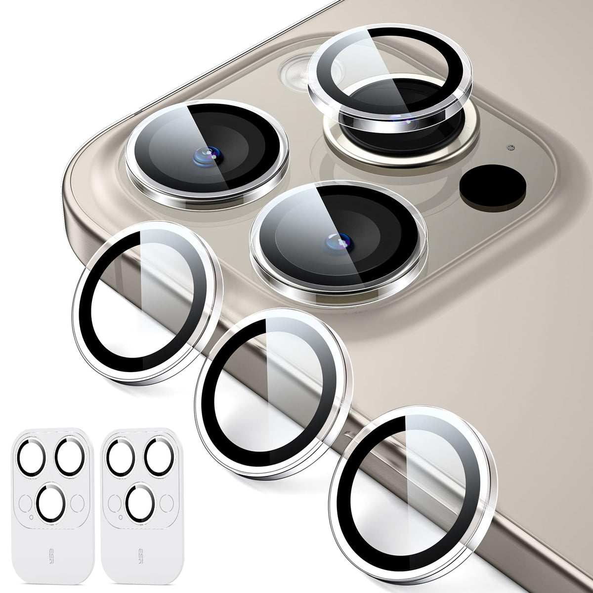 Esr Camera Lens Protector For Iphone 15 Pro Max15 Pro14 Pro Max14 Pro, Armorite Individual Lens Protectors, Scratch Resistant Ul