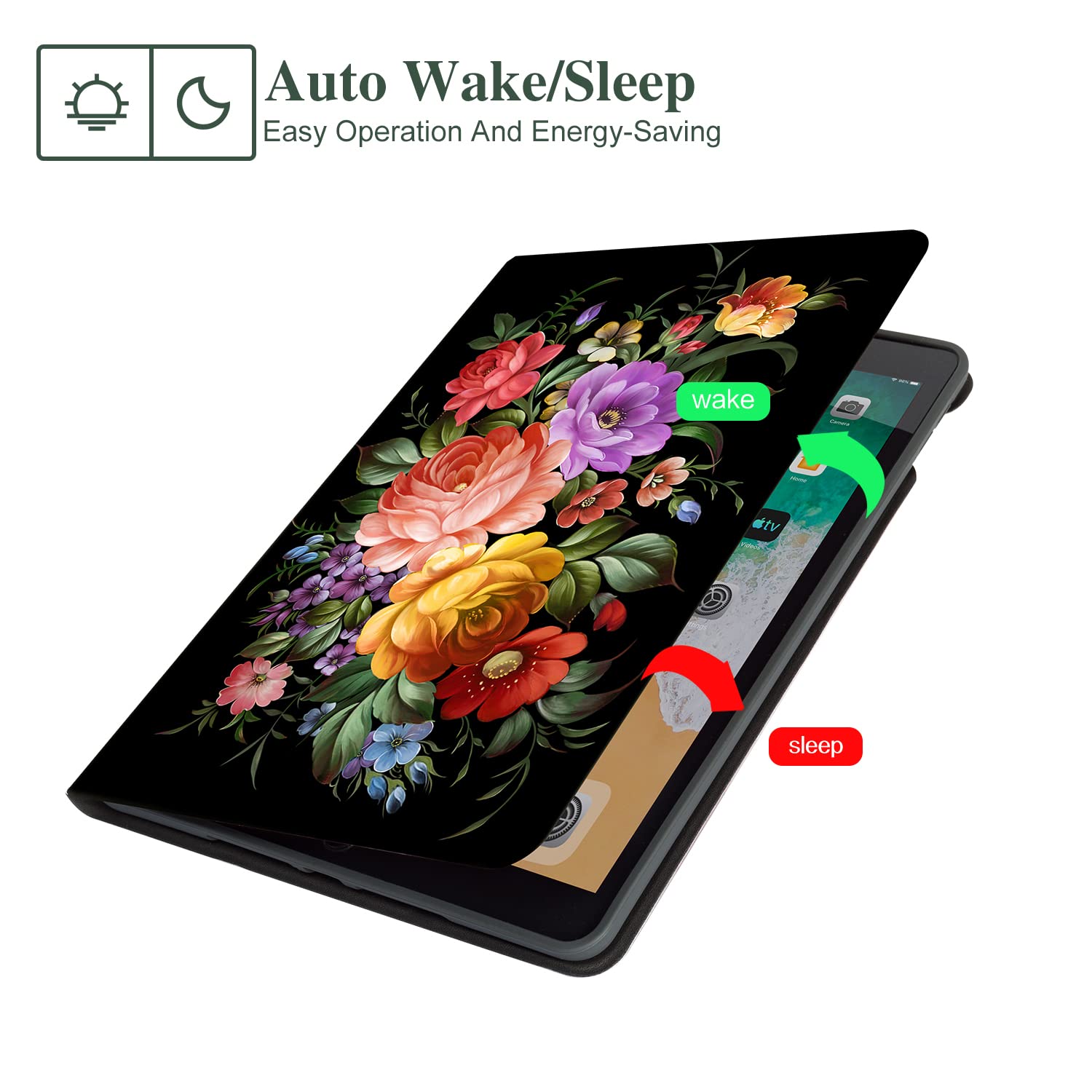 Ipad Case 9Th Generation Flowers, Ipad 10.2 Case For Girls Women, Ipad 8Th Generation Case, Ipad 7Th Generation Case, Ipad Cover