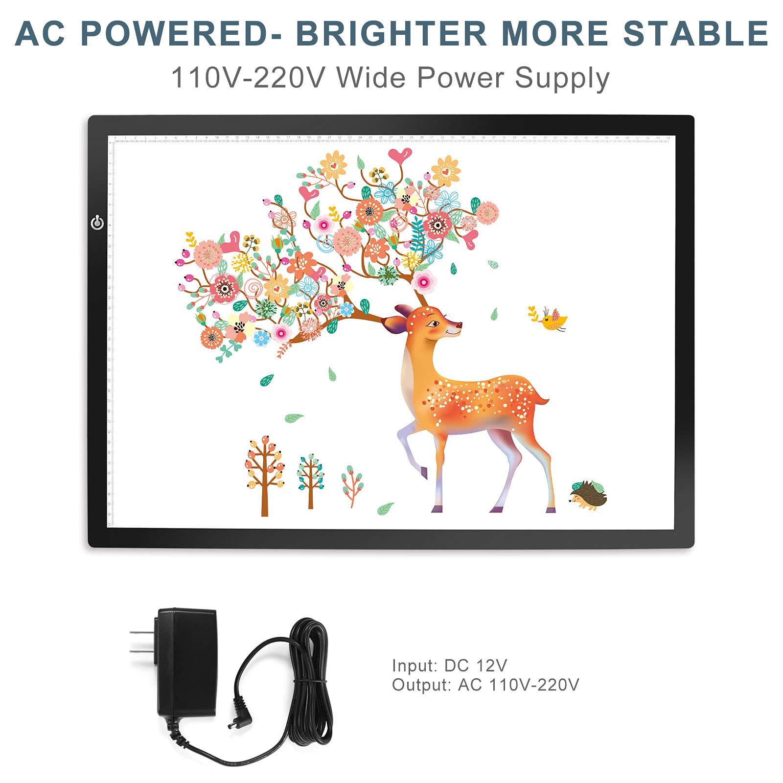 Litenergy A2 Led Copy Board Light Tracing Box, Ultra Thin Adjustable Artcraft Led Trace Light Pad For Tattoo Drawing, Streaming,