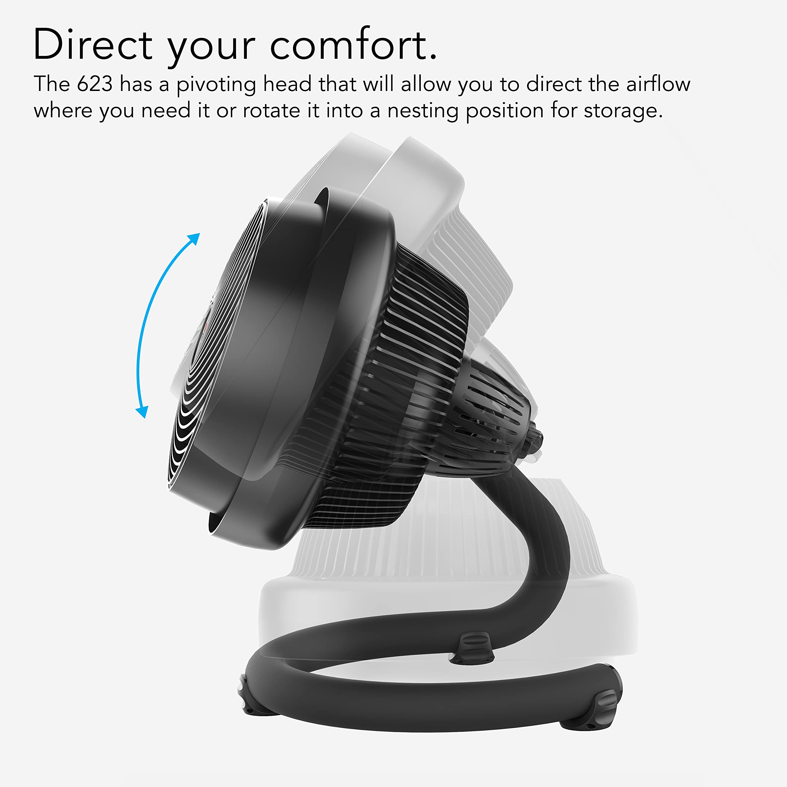 Vornado 623 Mid Size Whole Room Air Circulator Fan, Black