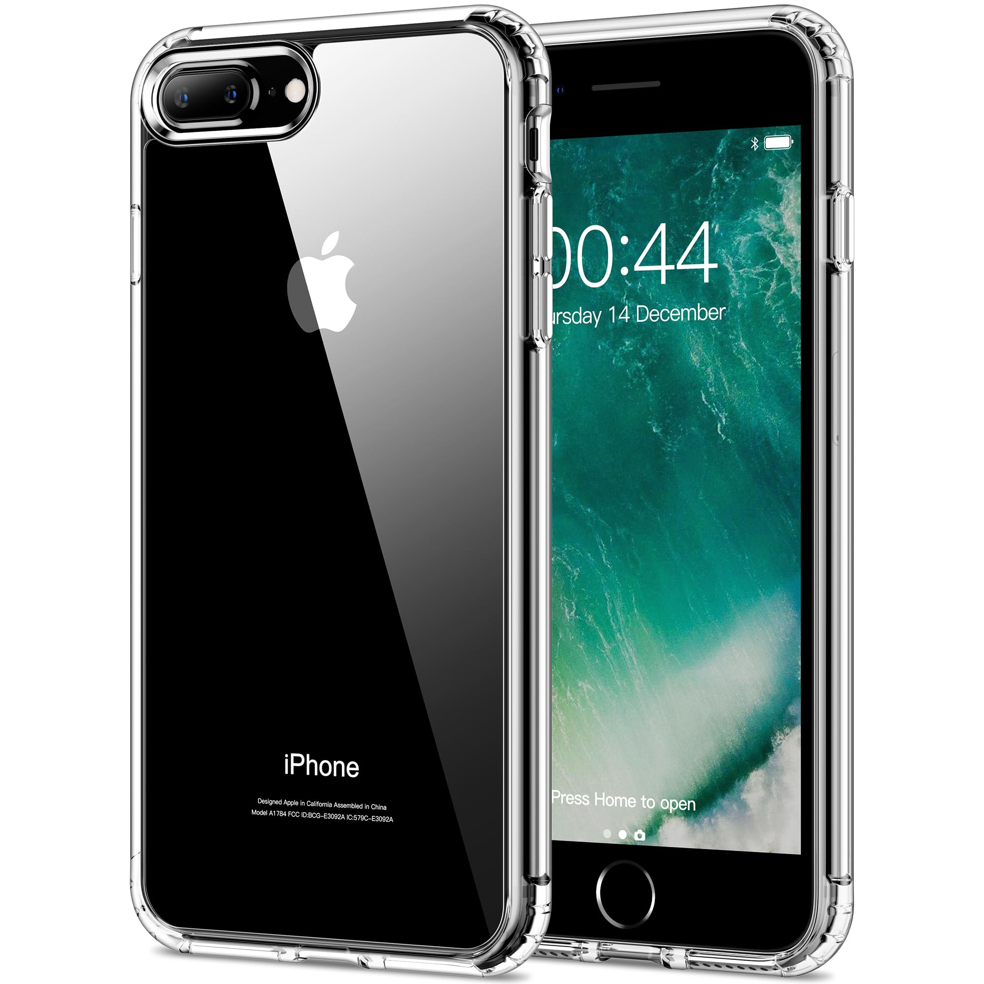 HOOMIL Case for iPhone 7 Plus/iPhone 8 Plus 5.5-Inch, Non-Yellowing, Drop Protection, Anti-Scratch Transparent Hard Back Phone C