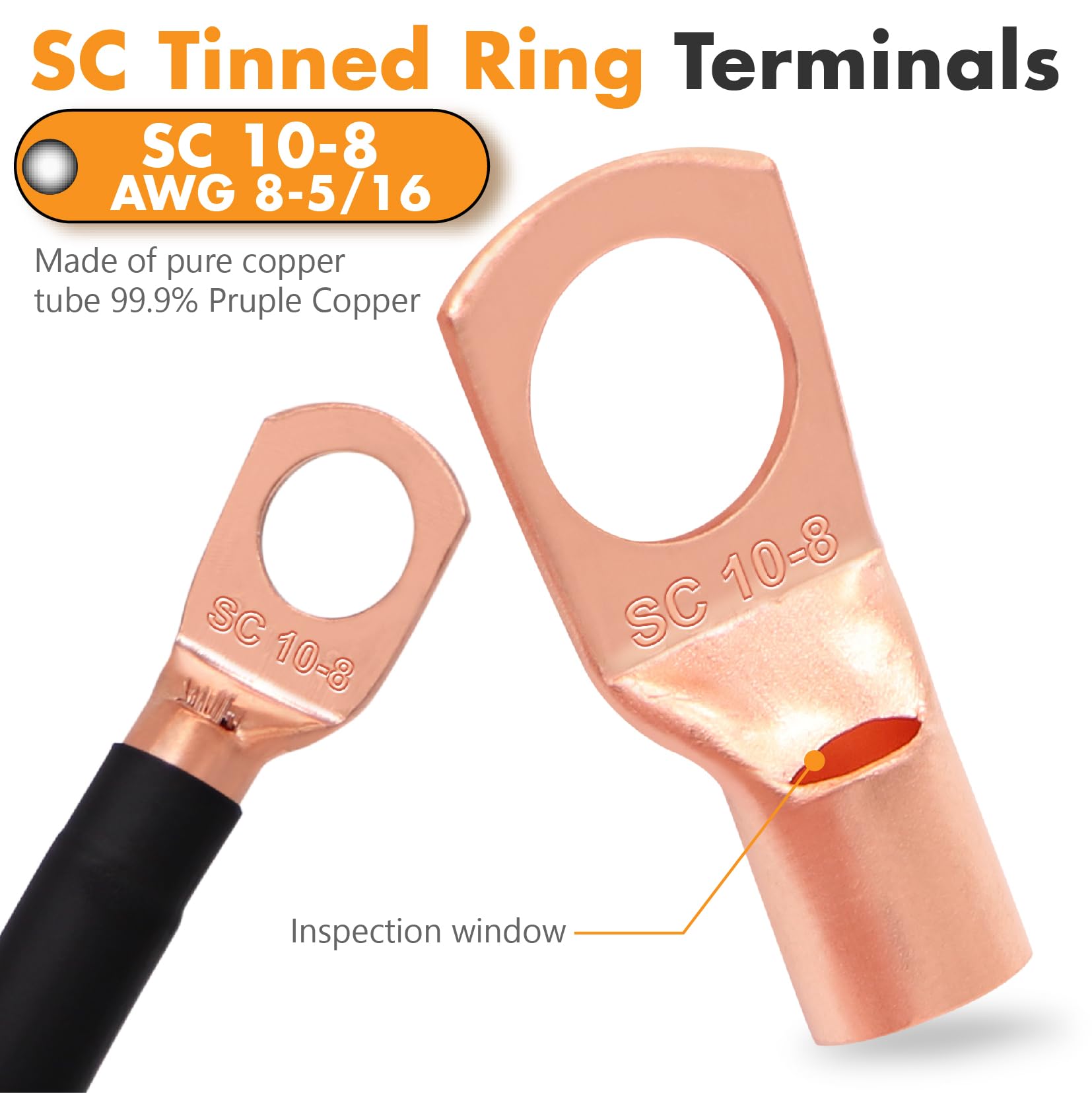 Jeemiter 8 Gauge Wire, 50Ft Copper Clad Aluminum Caa, Primary Automotive Wire, Car Amplifier Power & Ground Cable, Rv Trailer Wi