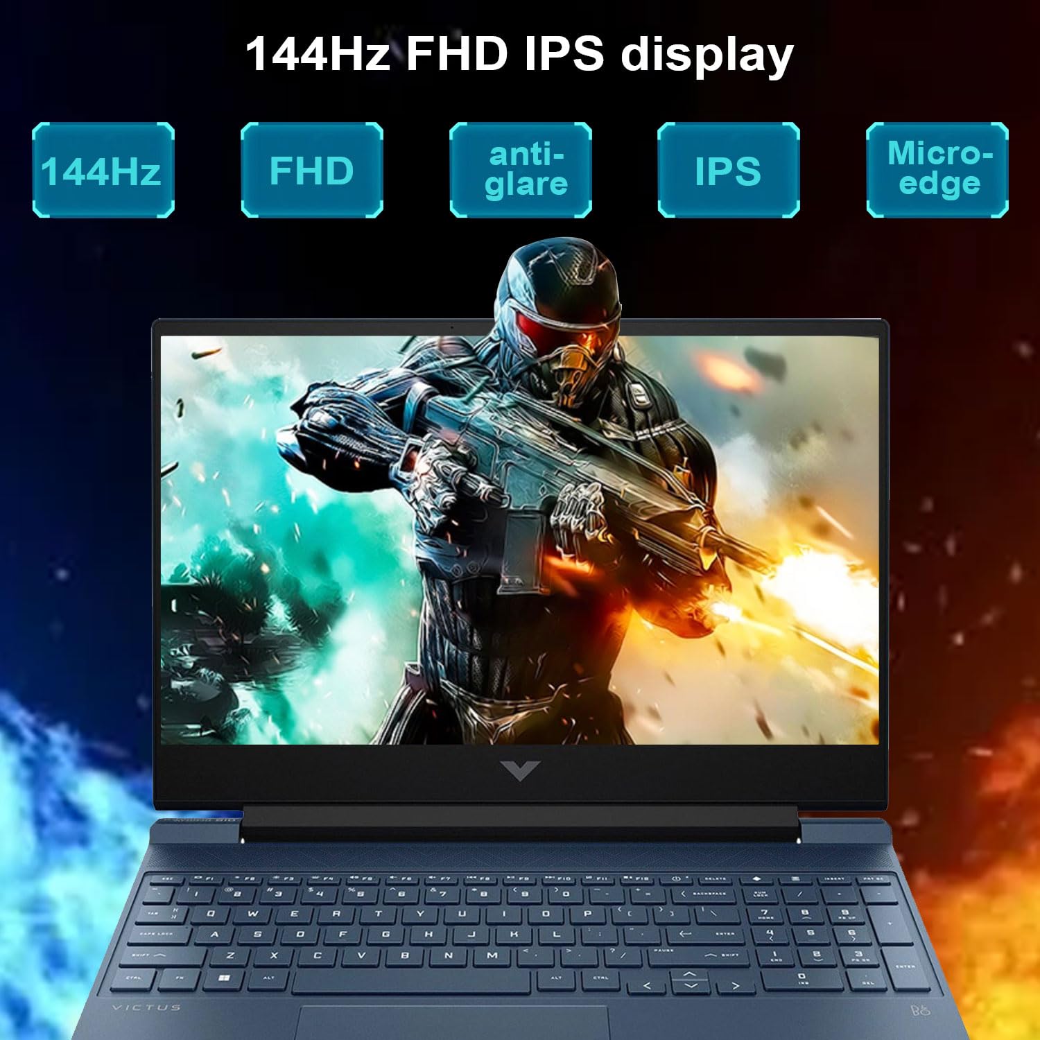 Hp Victus 15.6 I5 Gaming Laptop, 15.6'' Fhd 1920*1080 144Hz, Intel Core I5-12450H, Nvidia Geforce Rtx 3050, 16Gb Ram, 1Tb Ssd, B