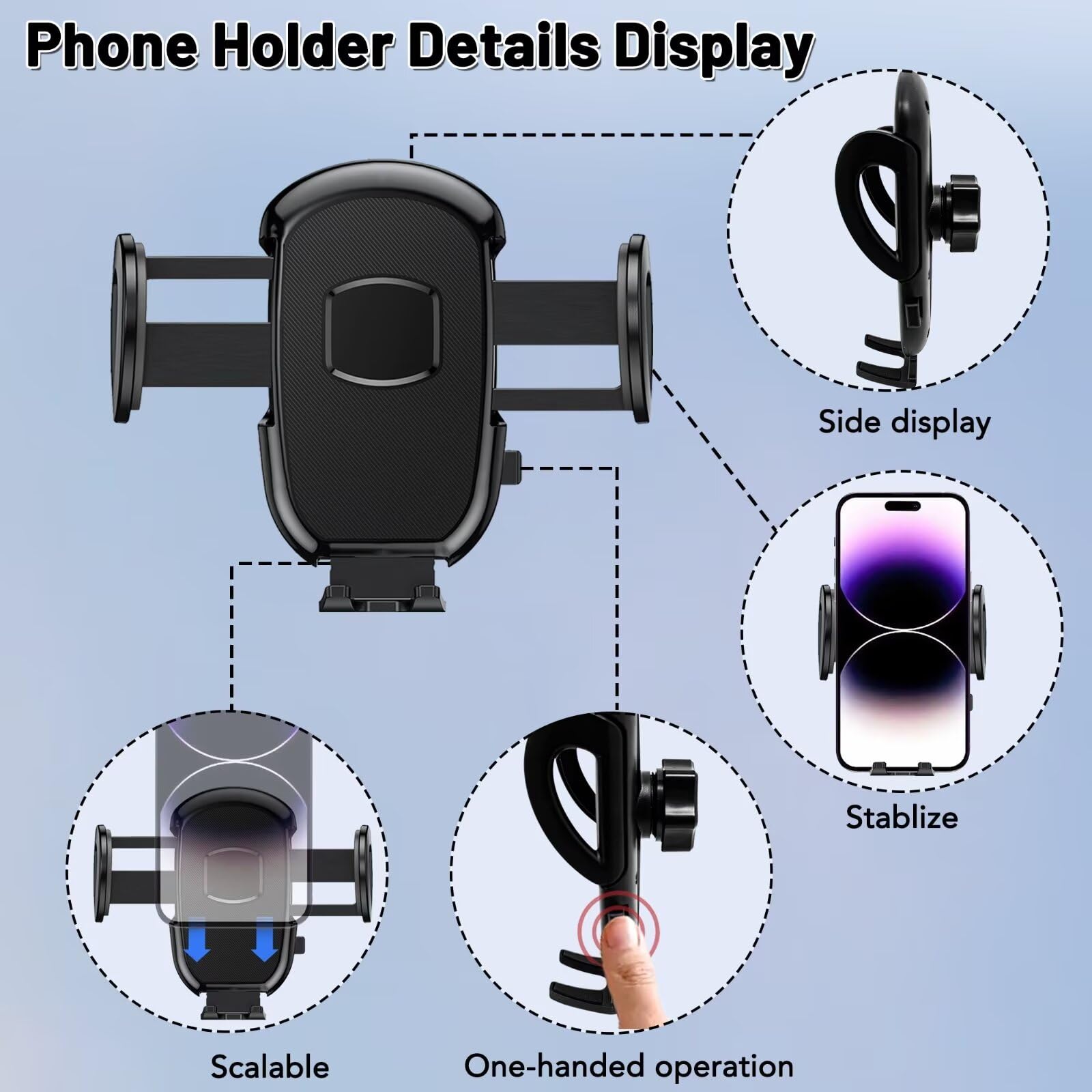 Djxcar Car Phone Holder Mount Fit For Lexus Lexus Es 300H / Es 350 2013-2018 Accessories, Compatible With Clock Dial For Vents,T