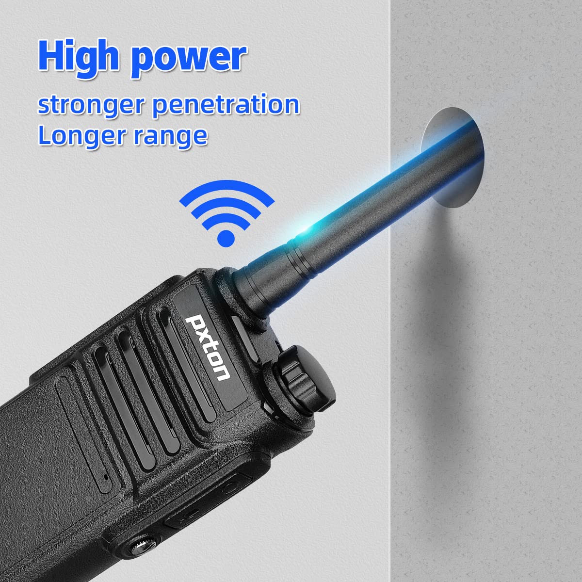 Pxton Waterproof Walkie Talkies Long Range For Adults With Headphones And Charger Dock