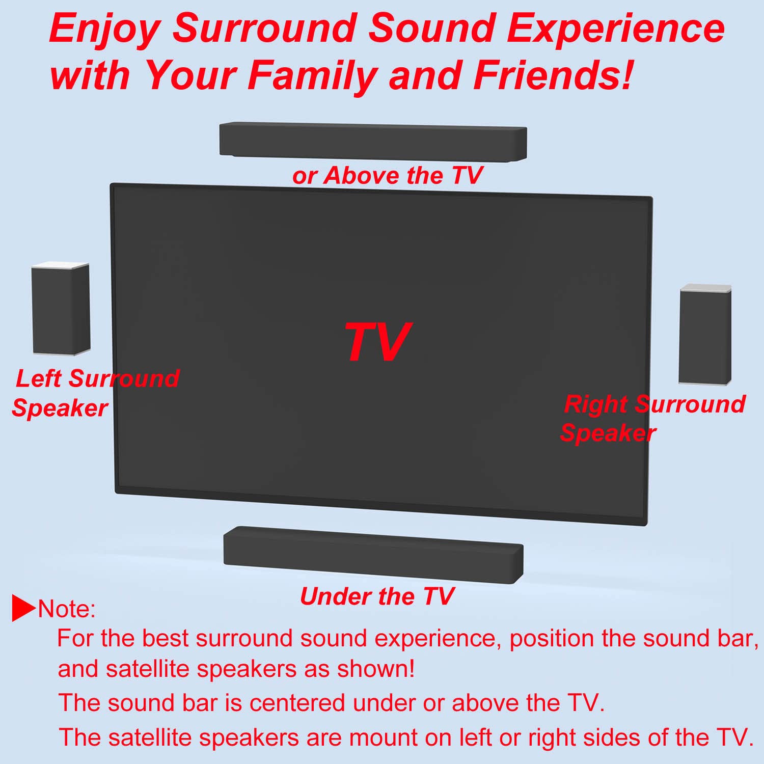 Pbxifge Soundbar Wall Mount Bracket For Vizio Soundbar, Speaker Wall Mounts For Surround Sound Or Bookshelf Speakers, Wall Mount