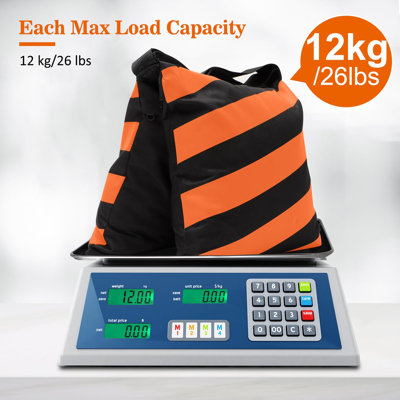 4 Packs Orange Sandbag Weight Bags For Light Stand Photography Video Equipments, Heavy Duty Saddlebags For Backdrop Stand, Photo