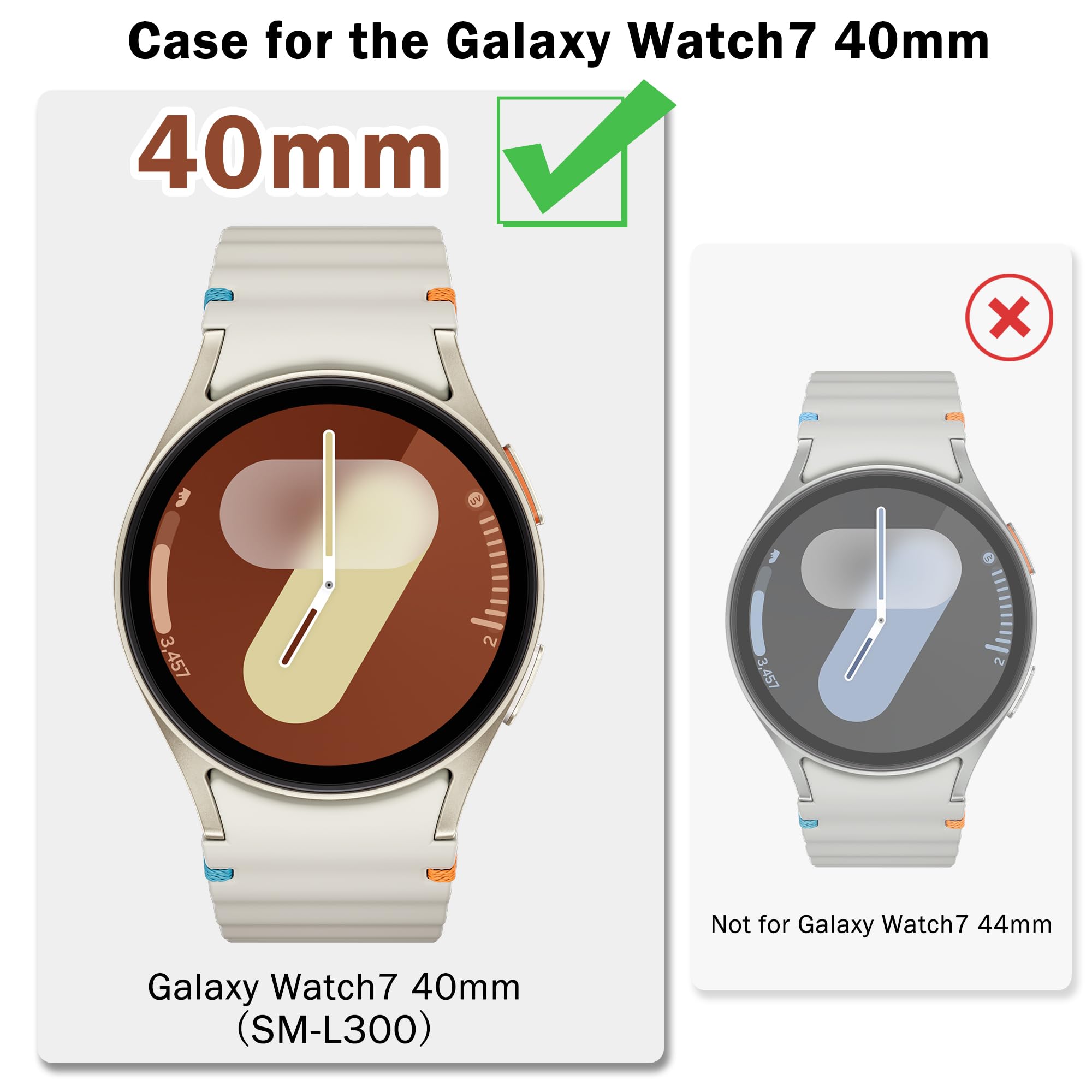 [10 Pack] Yuvike Bling Watch Screen Protector For Samsung Galaxy Watch7 40Mm, Glitter Case Tpu Soft Cover Full Protection With S