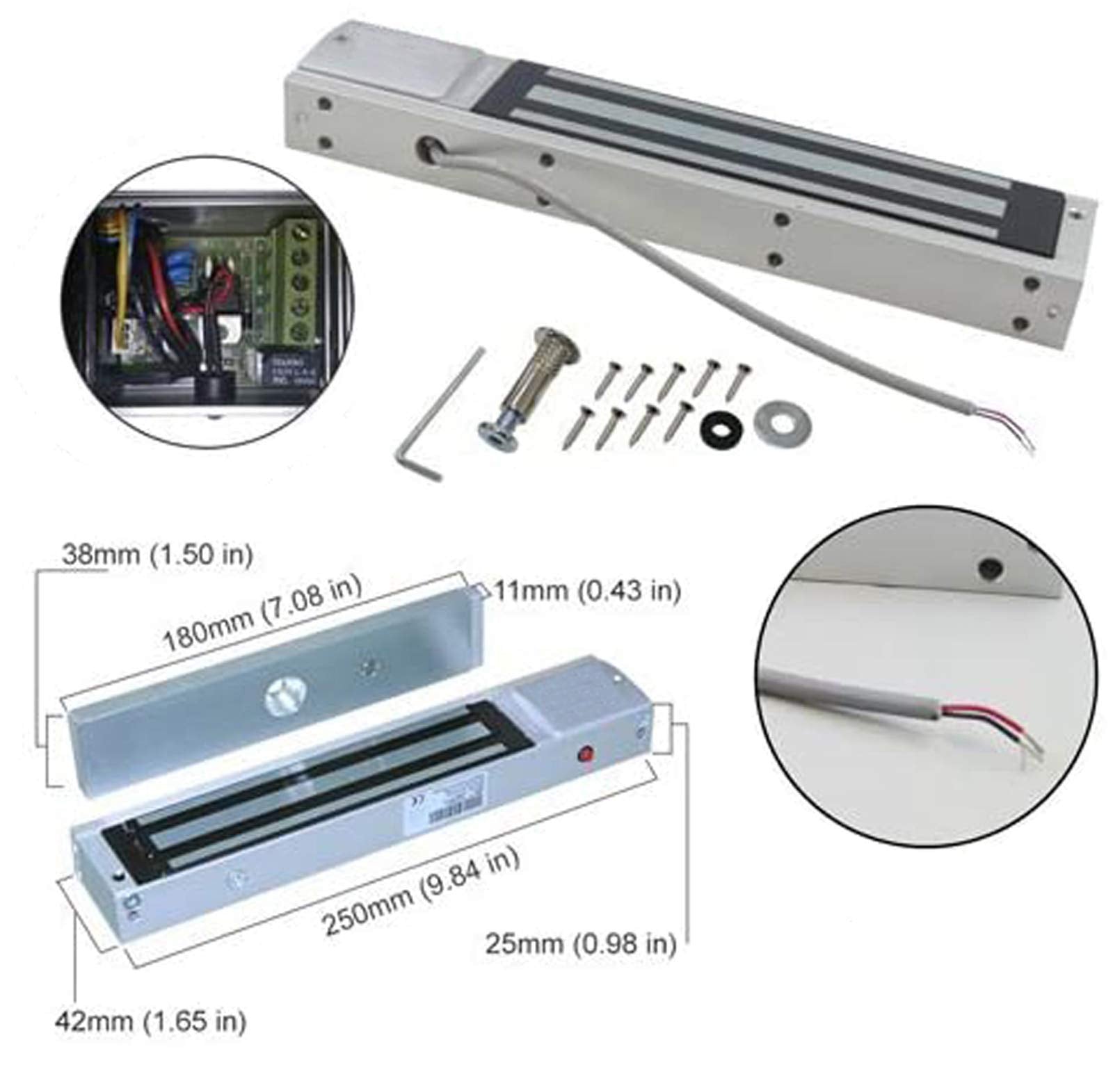 Mengqi Control Water Proof Metal Keypad Reader 4 Doors Access Control Kit Outdoor Install Magnetic Lock 110V Power Box Rfid Cards/Key Fob(Phone App Remotely Open Door)