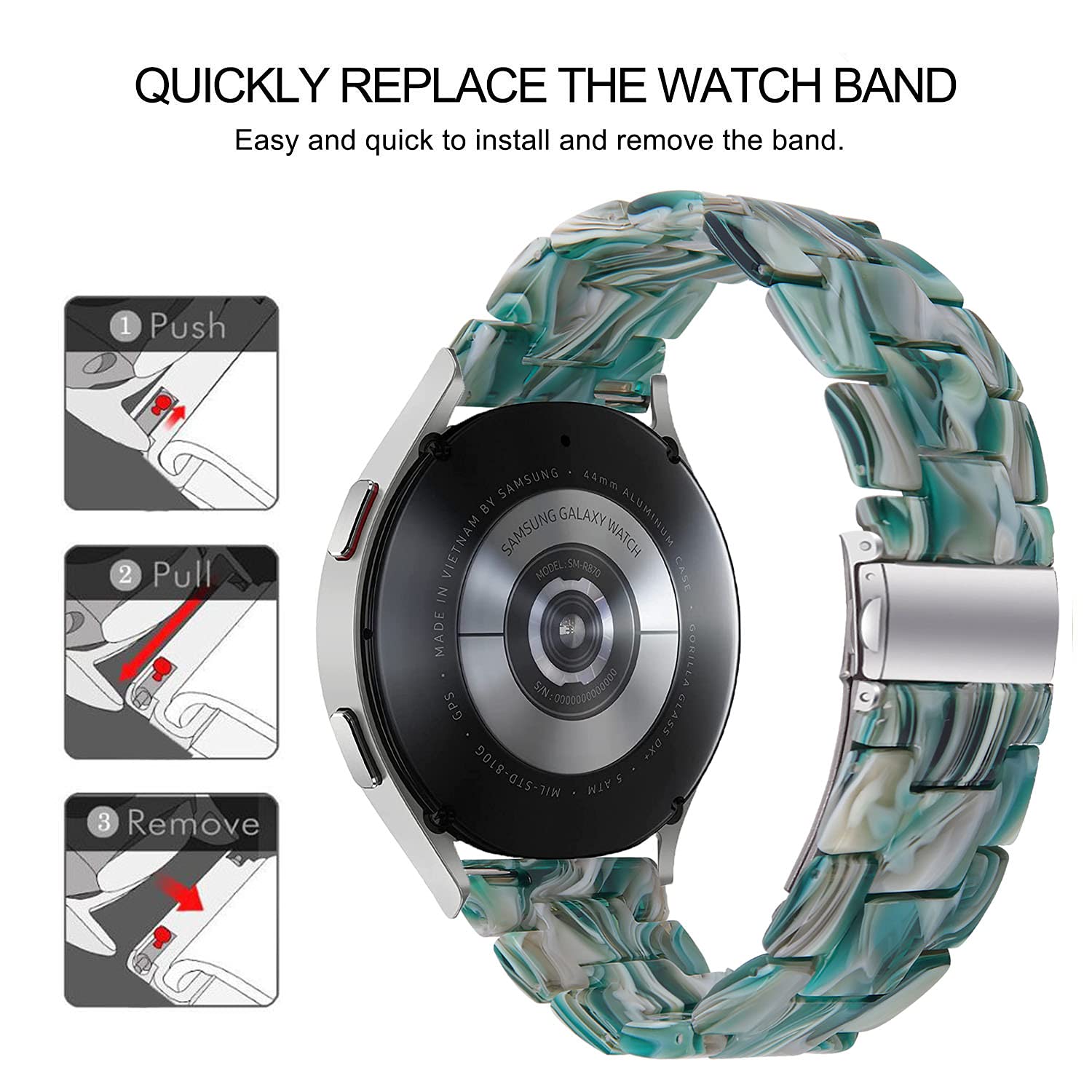 Dealele Bands Compatible With Samsung Galaxy Watch 6/6 Classic / 5/5 Pro/Galaxy Watch 4/4 Classic / 3 41Mm / Active 2, 20Mm Colo