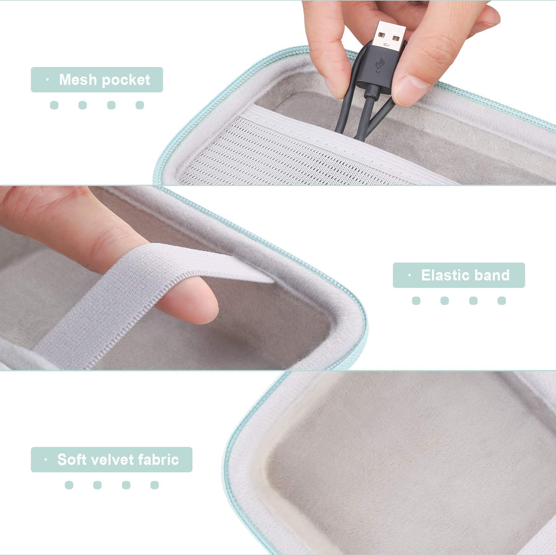 Canboc Hard Carrying Case For Niimbot D11 Portable Bluetooth Handheld Label Printer, Mesh Bag Fits Niimbot D11 Label Tape And Us