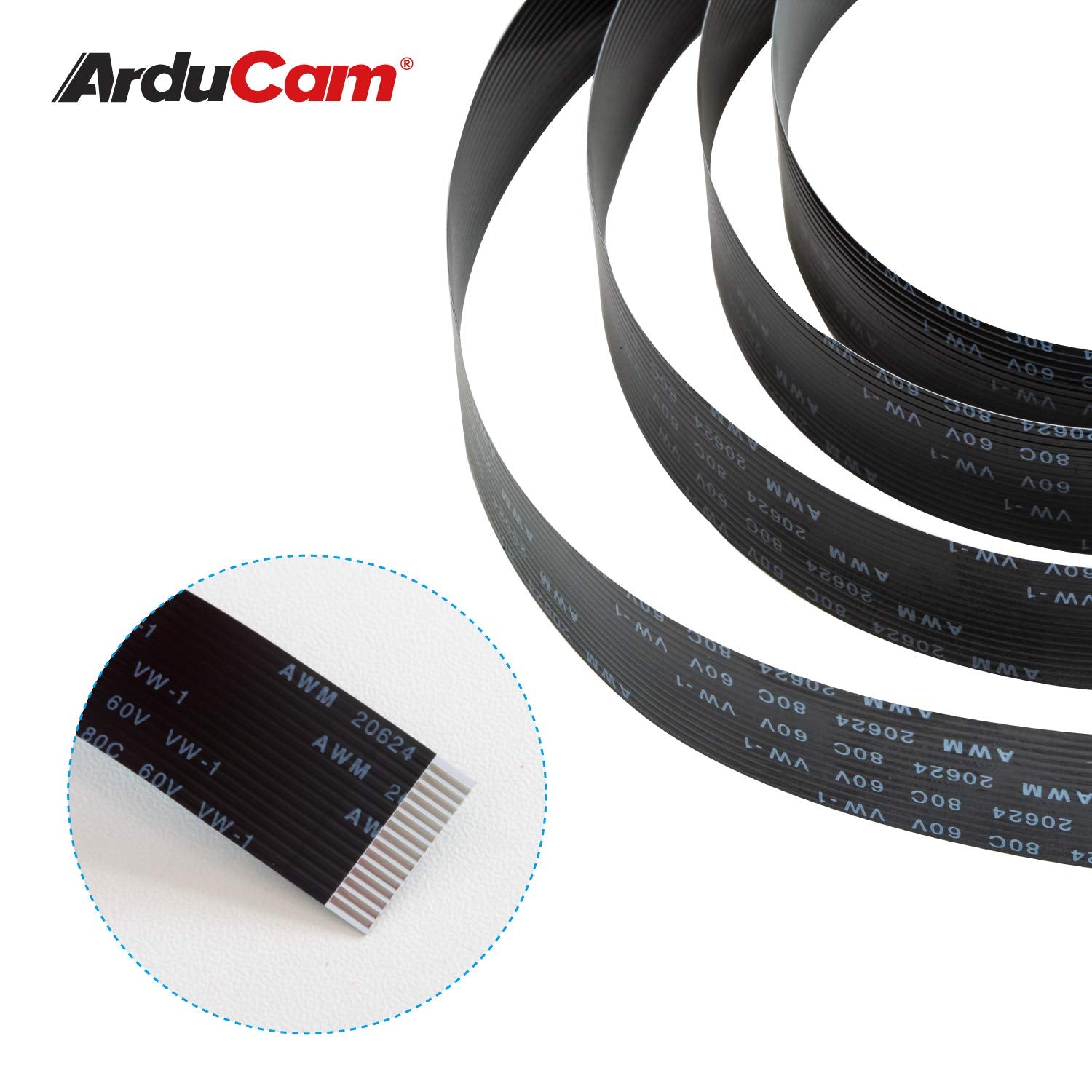 Arducam Pi Camera Cable, Octoprint Octopi Webcam, Monitor 3D Printer, 3.28Ft/100Cm Long Extension Flex Ribbon Cable For Raspberr