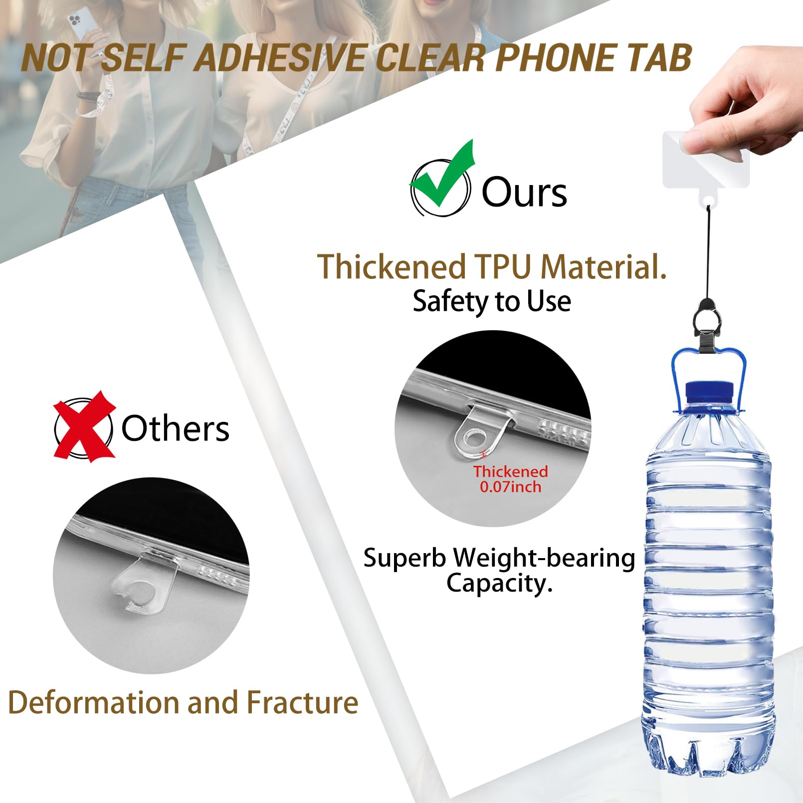 Yonlevres Phone Lanyard Crossbody Phone Strap, Cute Cat Cell Phone Lanyards For Around The Neck Wristlet Wrist Strap, Adjustable