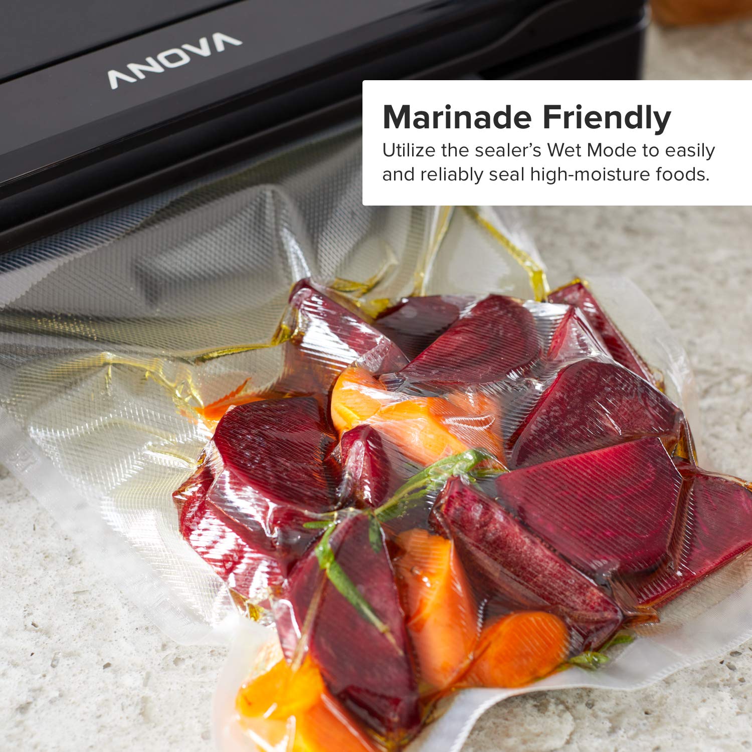 Anova Culinary Precision Vacuum Sealer Pro, Includes 1 Bag Roll, For Sous Vide And Food Storage, Black, Medium