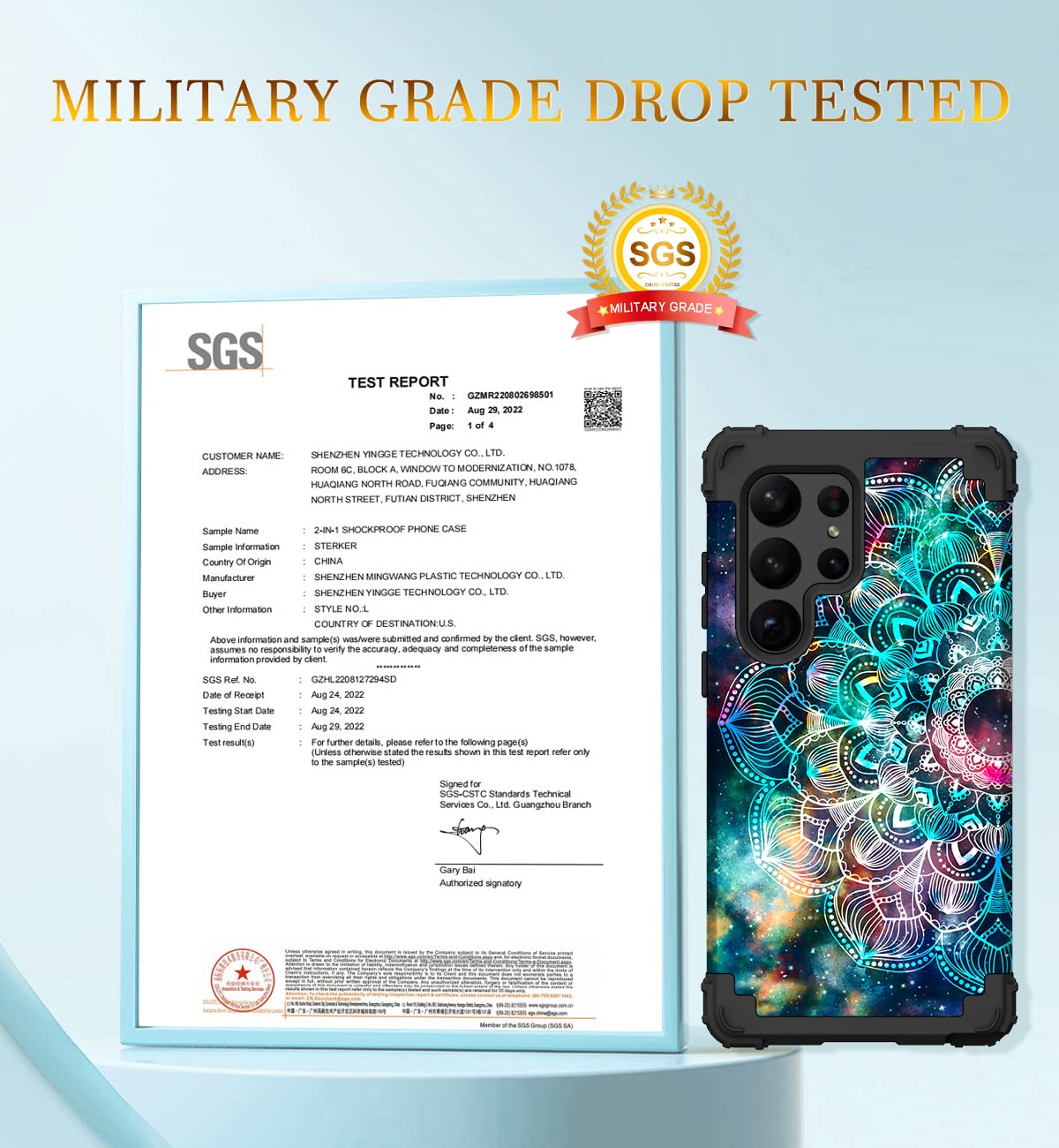 Hocase For Galaxy S23 Ultra Case, Shockproof Heavy Duty Hard Plastic+Soft Silicone Rubber Bumper Hybrid Dual Layer Protective Ca