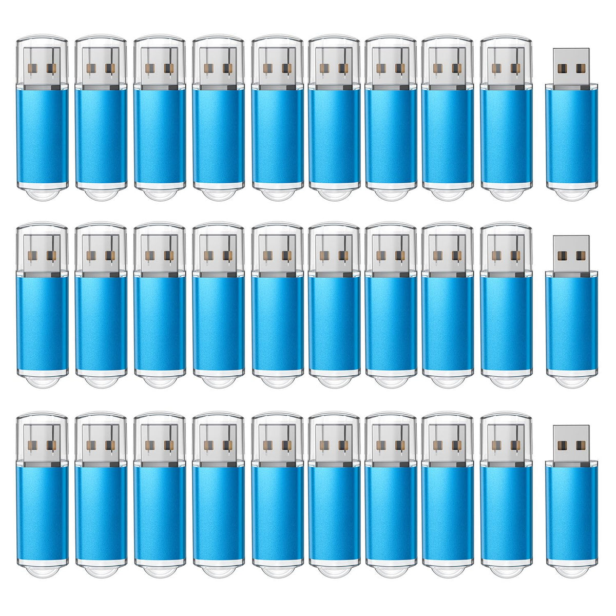 Raoyi 50 Pack 1Gb 1G Usb Flash Drive Usb 2.0 Memory Stick Bulk Thumb Drive Pen Drive Jump Drive Blue