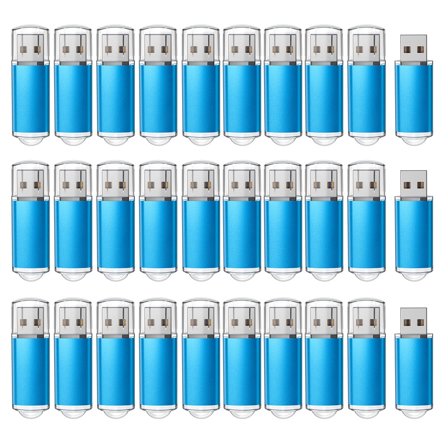 Raoyi 100 Pack 1Gb 1G Usb Flash Drive Usb 2.0 Memory Stick Bulk Thumb Drive Pen Drive Jump Drive Blue