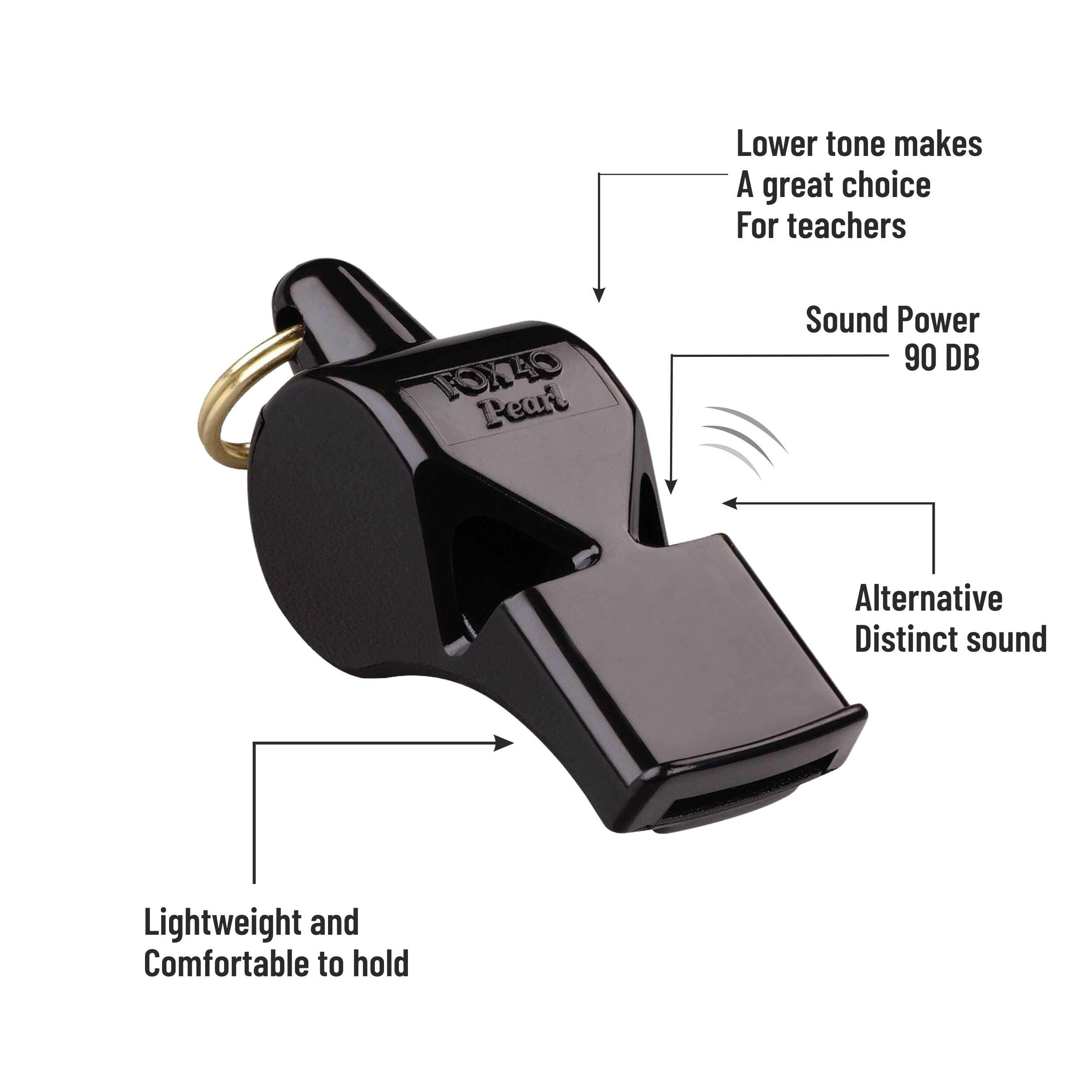 Fox 40 Pearl Whistle, Black