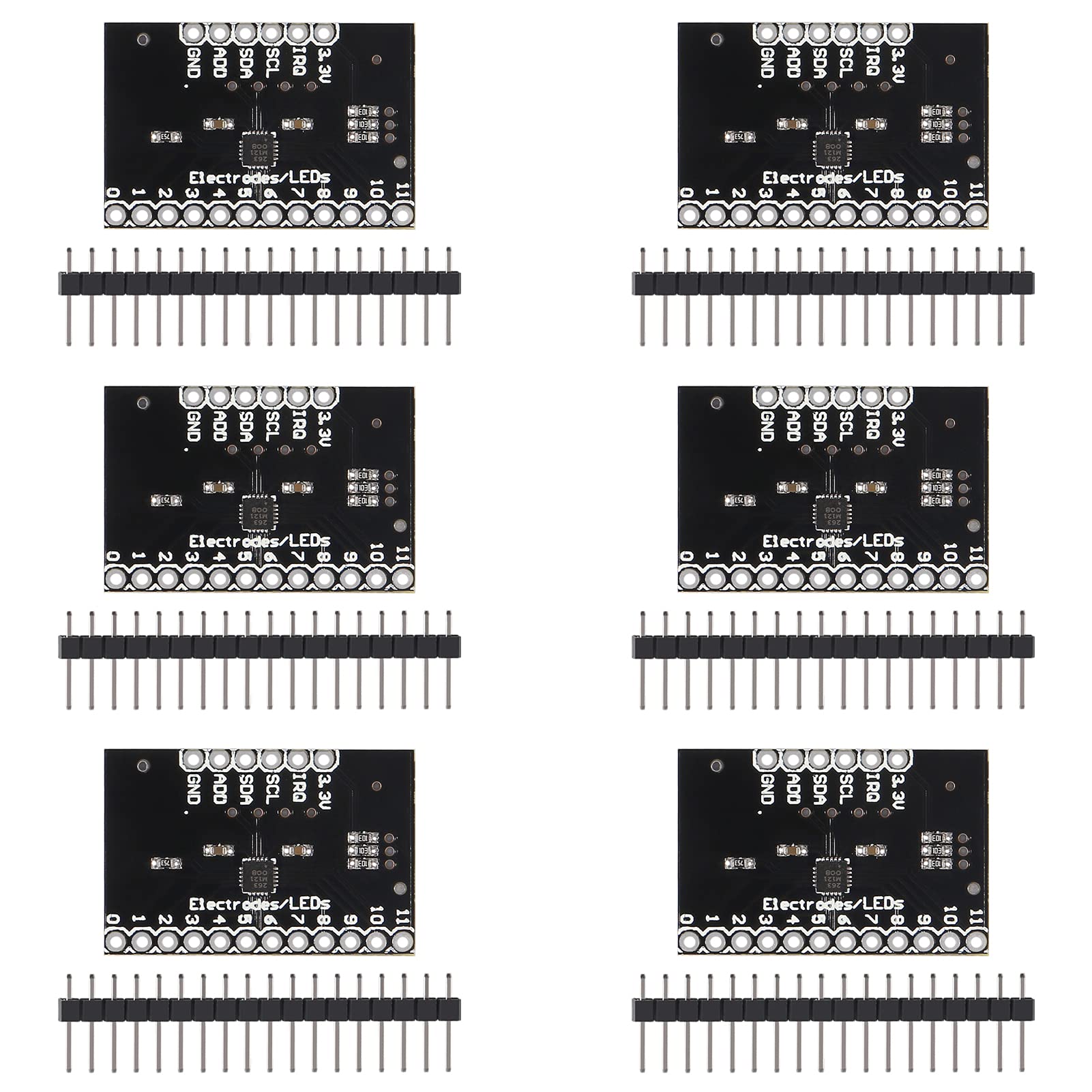 Aceirmc 6Pcs Mpr121 Breakout V12 Proximity Keyboard Touch Sensor Capacitive Touch Sensor