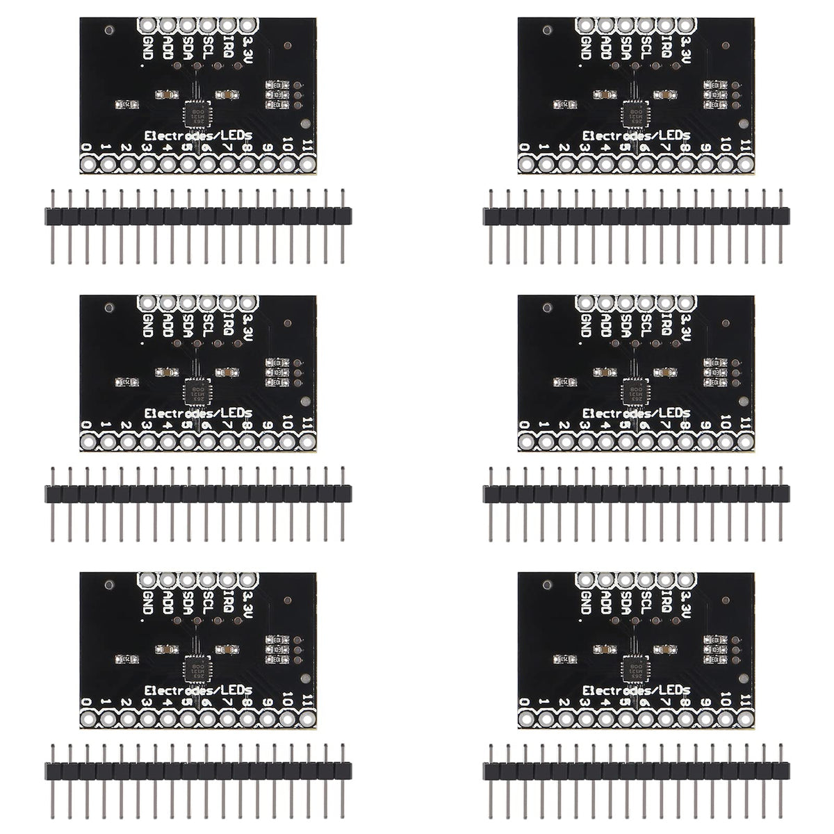 Aceirmc 6Pcs Mpr121 Breakout V12 Proximity Keyboard Touch Sensor Capacitive Touch Sensor