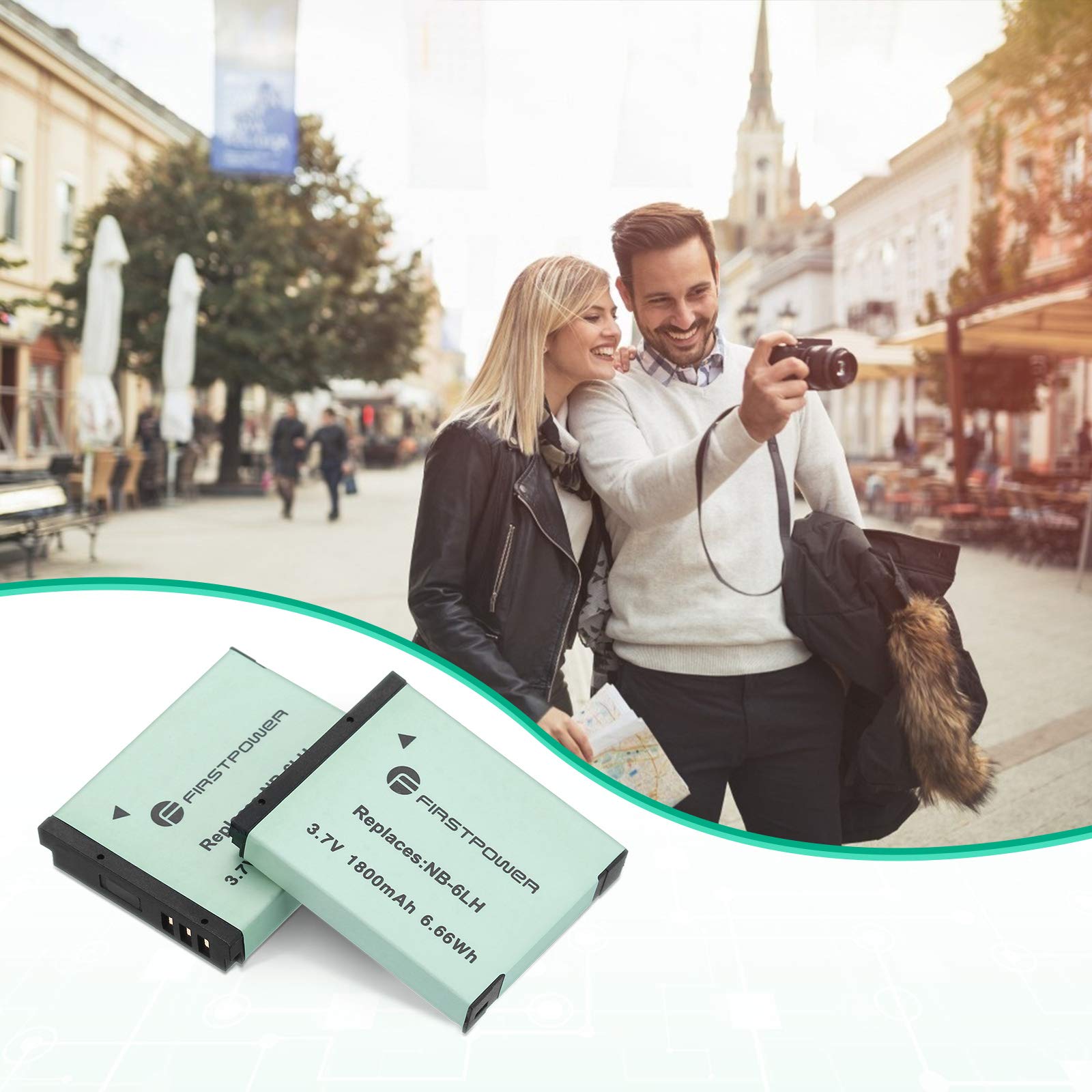 Firstpower 2 Pack Nb 6Lh / Nb 6L Batteries For Powershot S120, Sx510 Hs, Sx280 Hs, Sx500 Is, Sx700, D20, S90, D30, Elph 500, Sx2