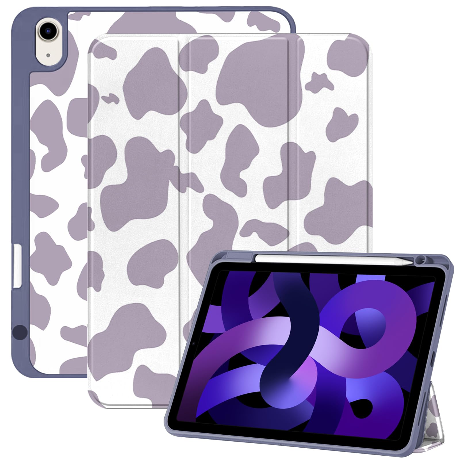 Deokke Compatible With Ipad Air Case 11 Inch M2 2024 5Th/4Th Generation 10.9 Inch (2022/2020) With Pencil Holder Tpu Back Case A