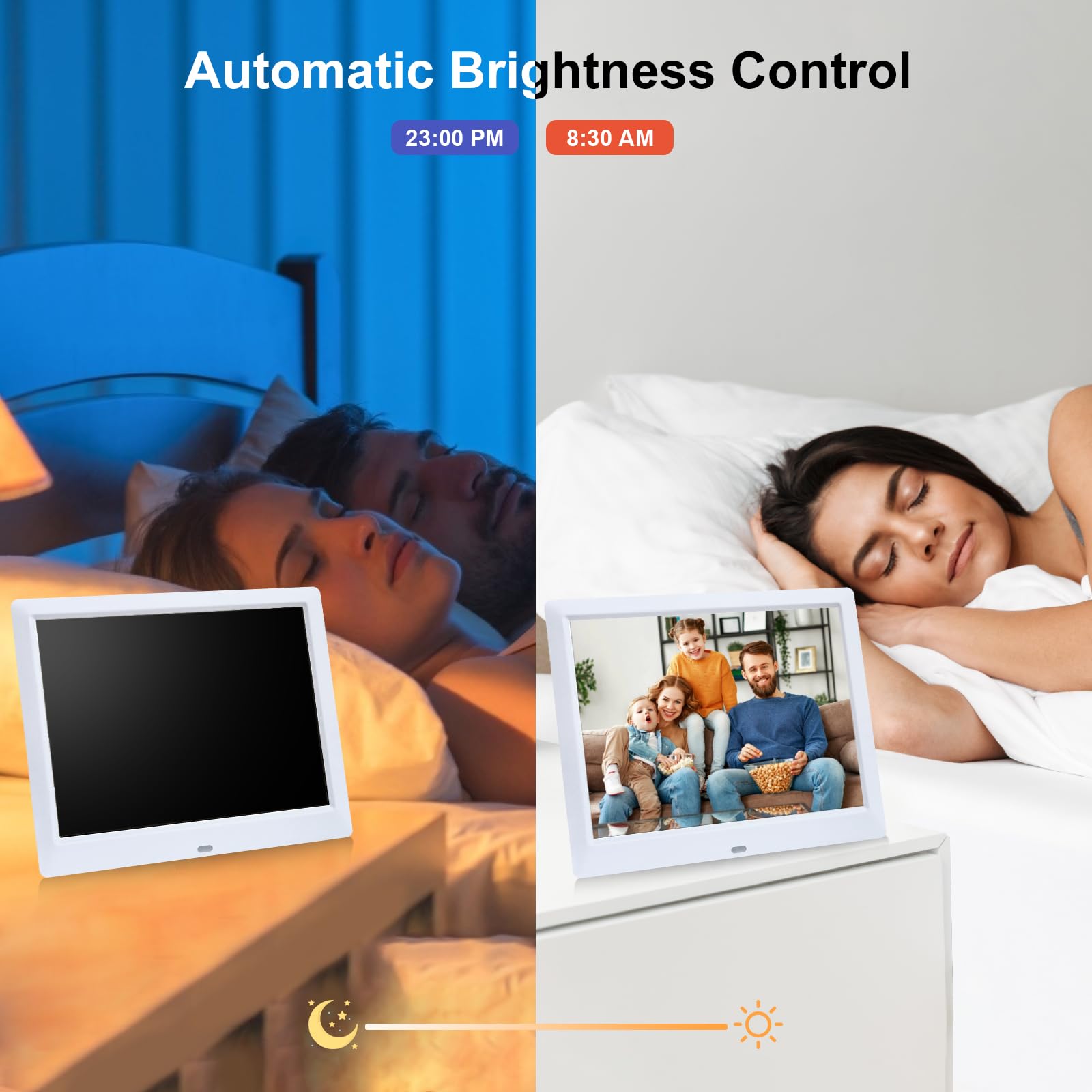 Tmc 9 Inch Digital Picture Photo Frame 4:3 High Resolution Ips Lcd Screen, Mp3/Photo/Video Player With Remote Control