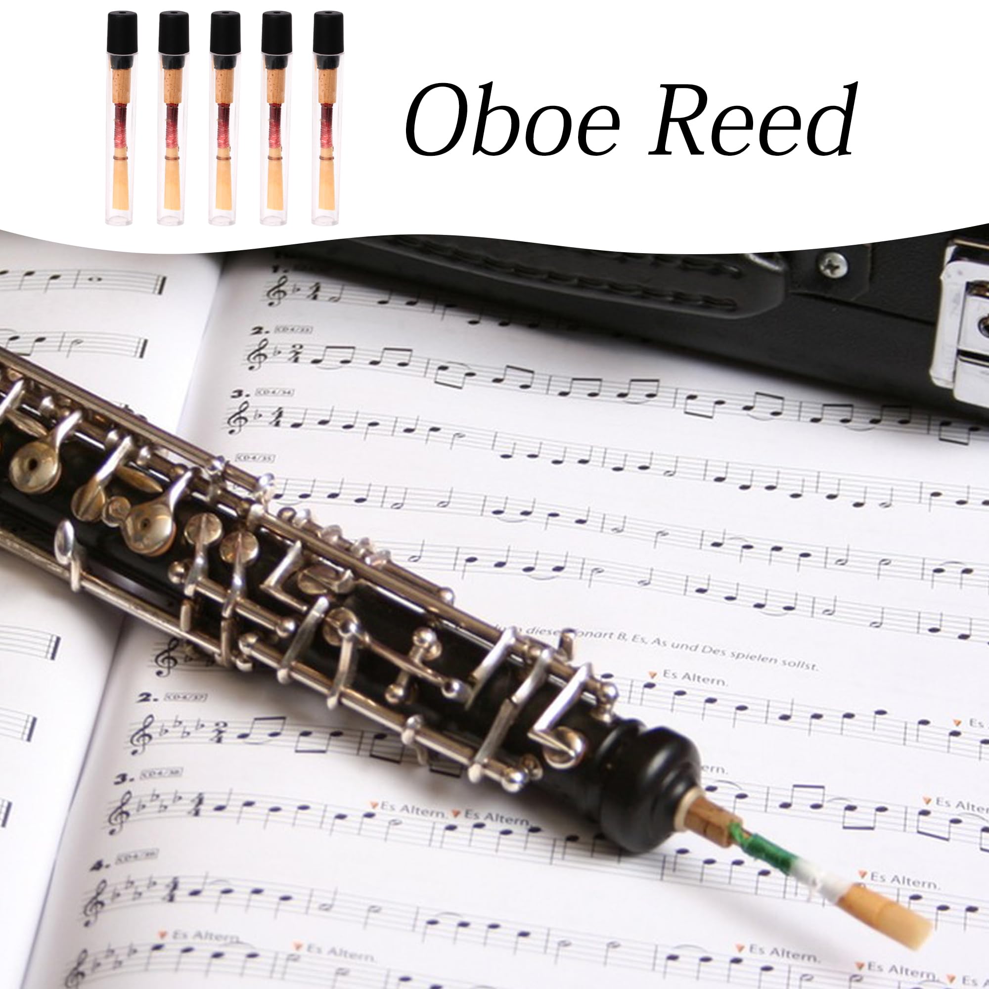 Bstinay 5Pcs Oboe Reeds Bamboo Material Oboe Reedswoodwind Instruments Accessories German Style