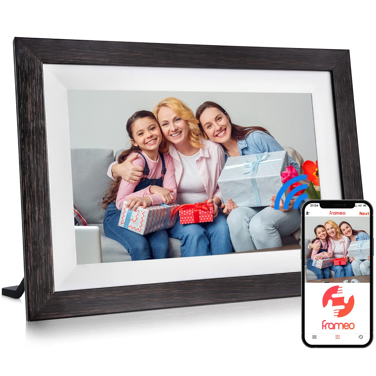 Frameo Wifi Digital Picture Frame 32Gb Memory 10.1 Inch, 1280X800 Hd Ips Touch Screen Photo Frame Electronic, Easy Setup, Share 