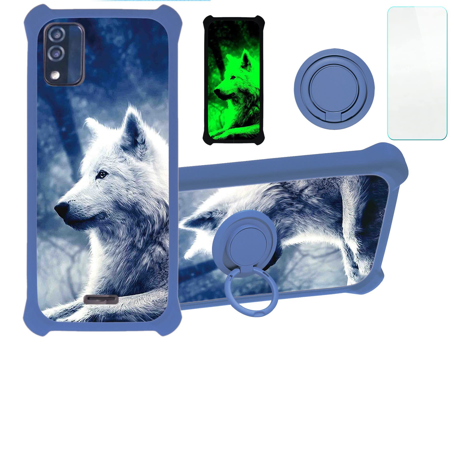 Jioeuinly Blu C5 Max 2022 Case Compatible For Blu Studio X5 Max 2022 Phone Case Cover [With Tempered Glass Screen Protector][Har