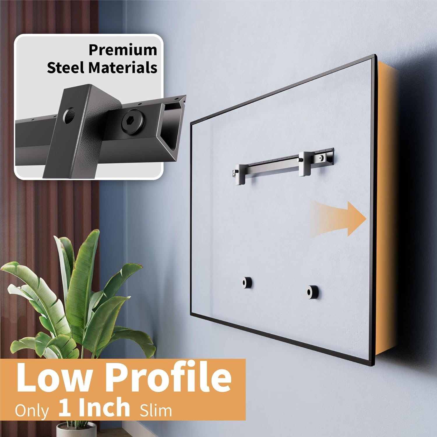 Aentgiu 2 Set Studless Tv Wall Mount, Heavy Duty Drywall Tv Bracket Hanger For 32 75 Inch Flat Screen Tvs, No Stud, No Drill, No Anchors, Easy Install With All Hardware Included