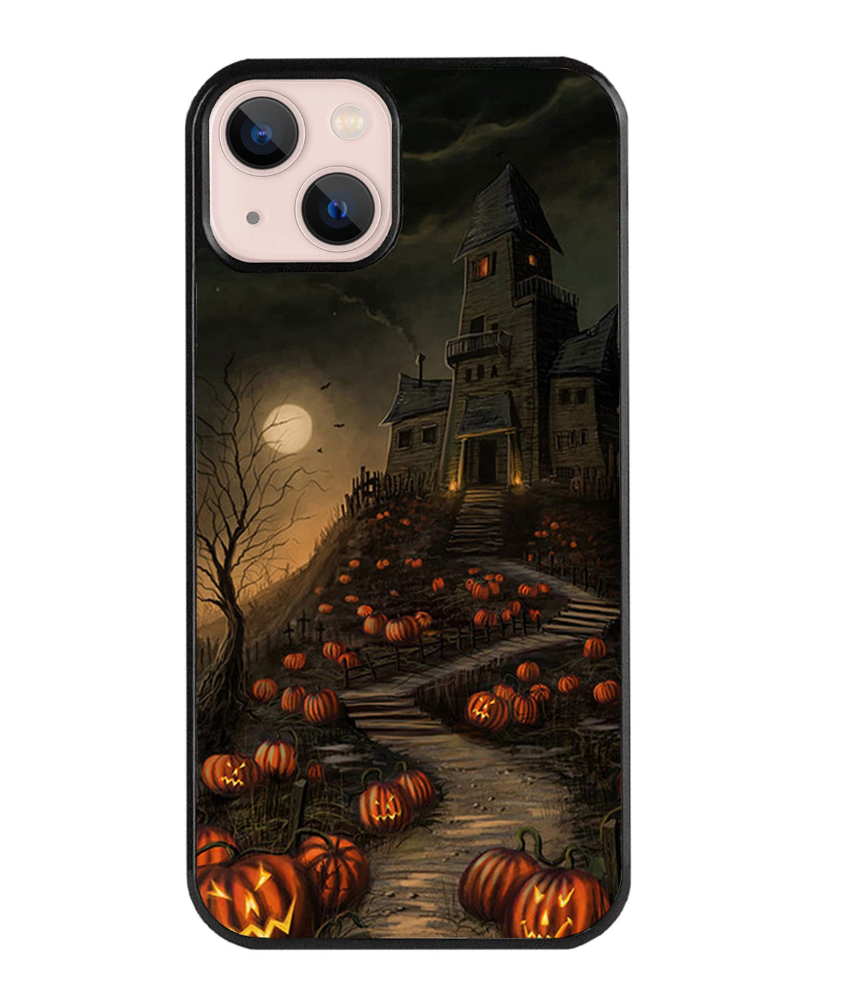 Vuttoo For Iphone 13 Case   Halloween Haunted House Pattern Phone Case   Tpu Shock Absorption Protection Phone Cover Case