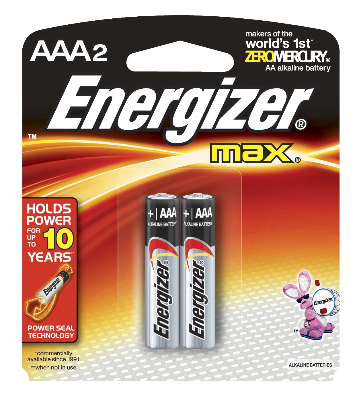 Energizer Max Alkaline Batteries Aaa 2 Each