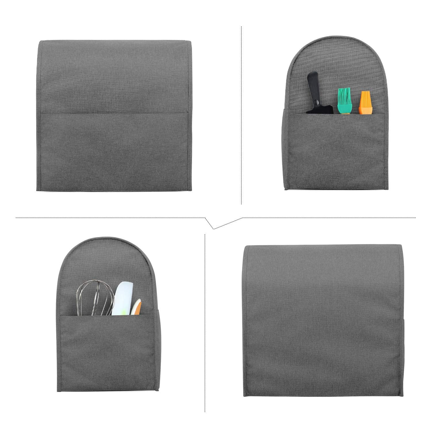 Luxja Dust Cover Compatible With 4.5 Quart And 5 Quart Stand Mixer, Cloth Cover With Pockets For Stand Mixer And Extra Accessori