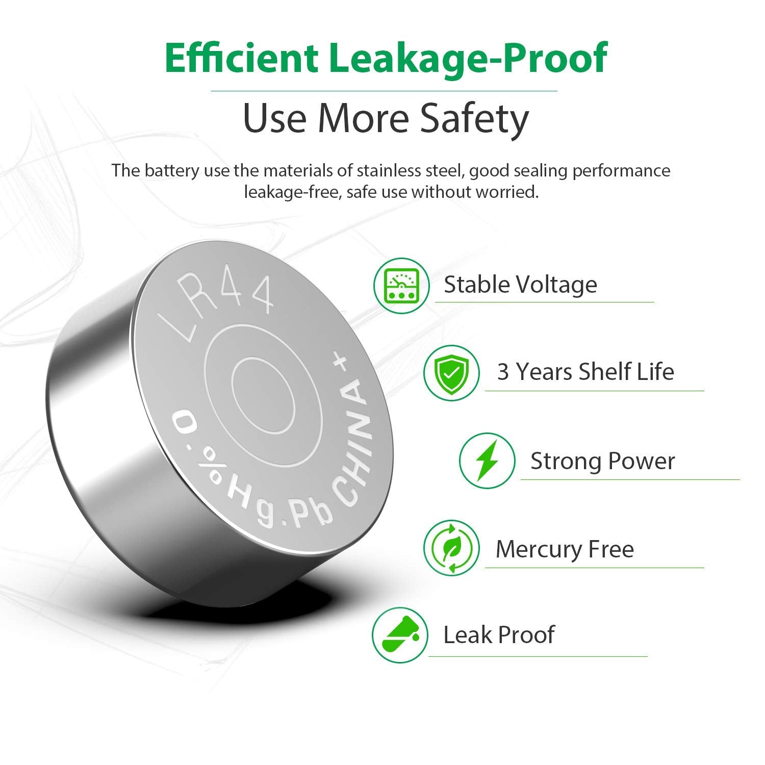 Licb 40 Pack Lr44 Ag13 357 303 Sr44 Batteries 1.5V Button Coin Cell Battery