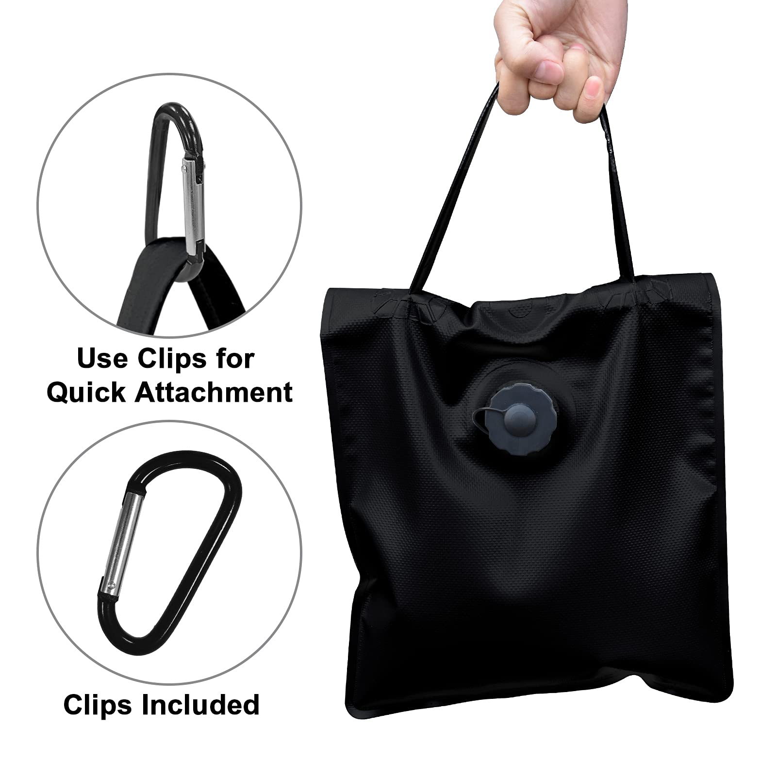 Eurmax Usa Saddle Design Water Weight Bag Heavy Duty Water Saddlebag Portable Water Bags Outdoor Weights Photo Video Studio Stand 4 Pack(Black)