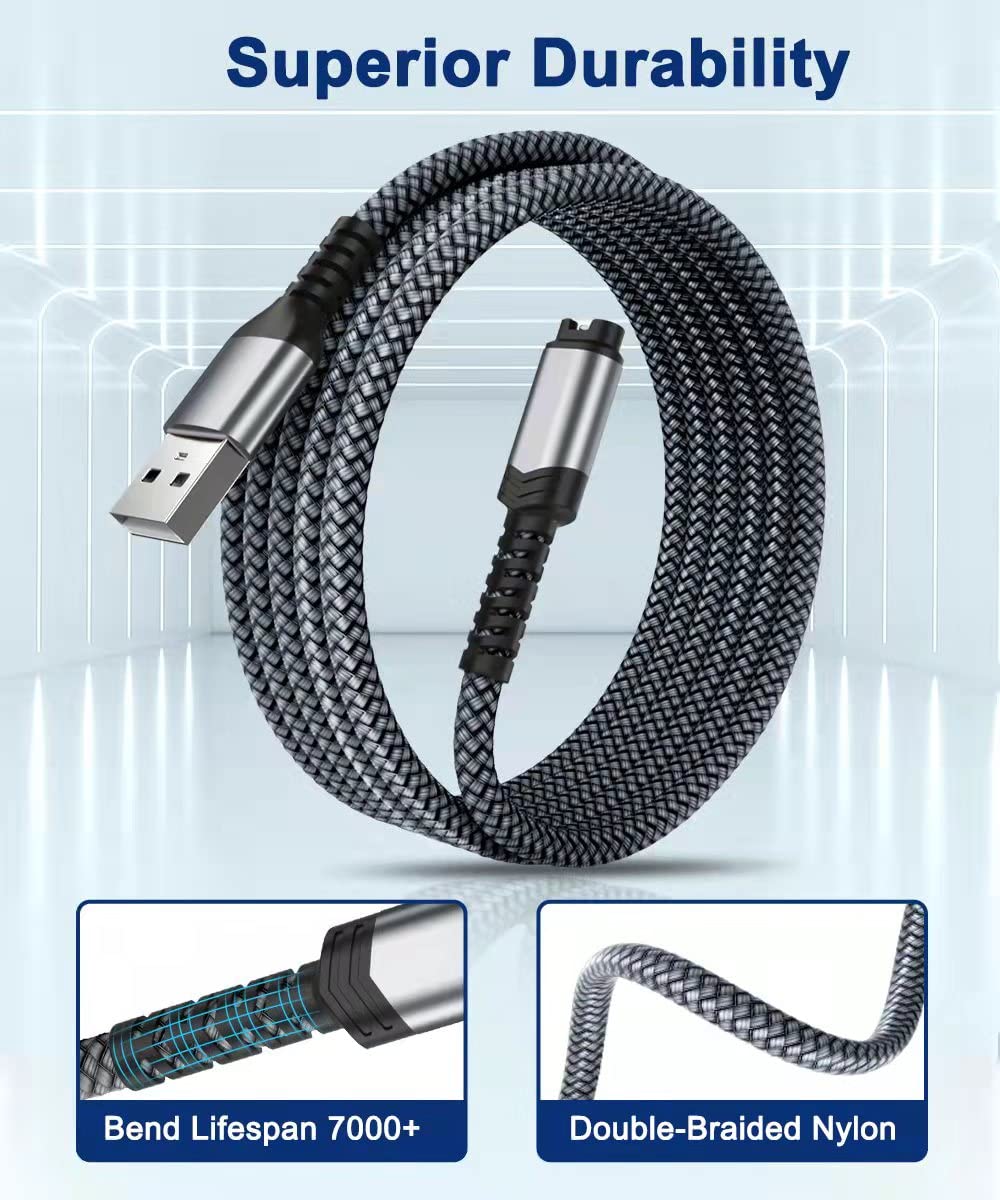 Itramax Garmin Watch Charger Cable 4Ft 2Pack,Braided Garmin Fenix Charging Cord For Fenix 8 7 7X 7S 6 E Solar,Forerunner 965 955 265 255 245 165 55 45,Venu 3 Sq,Instinct,Vivoactive 5 4,Epix Pro,Tactix